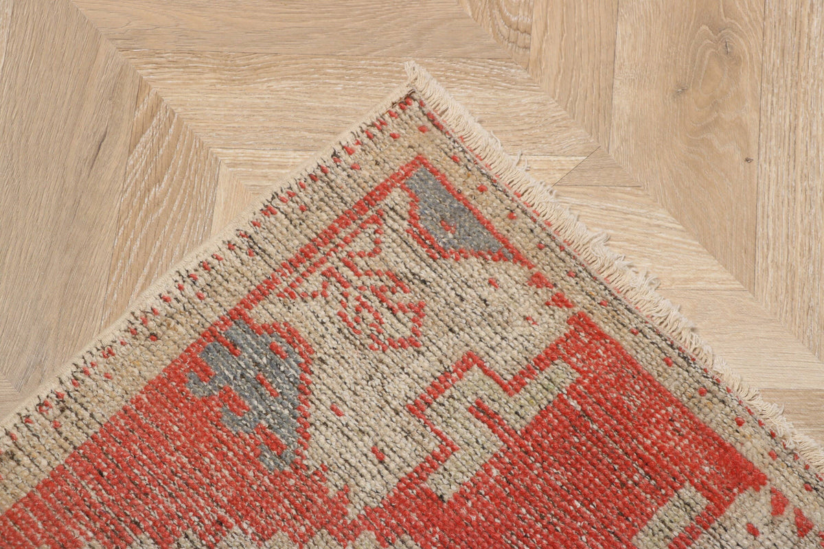 Turkish Vintage Antique Oushak Wool Rug 2x3 ft