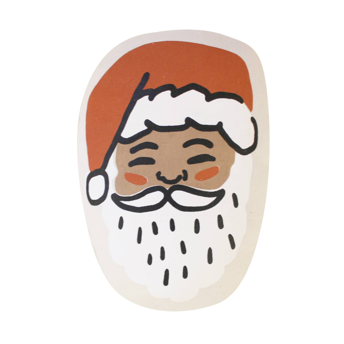 Santa Face Pillow, Black