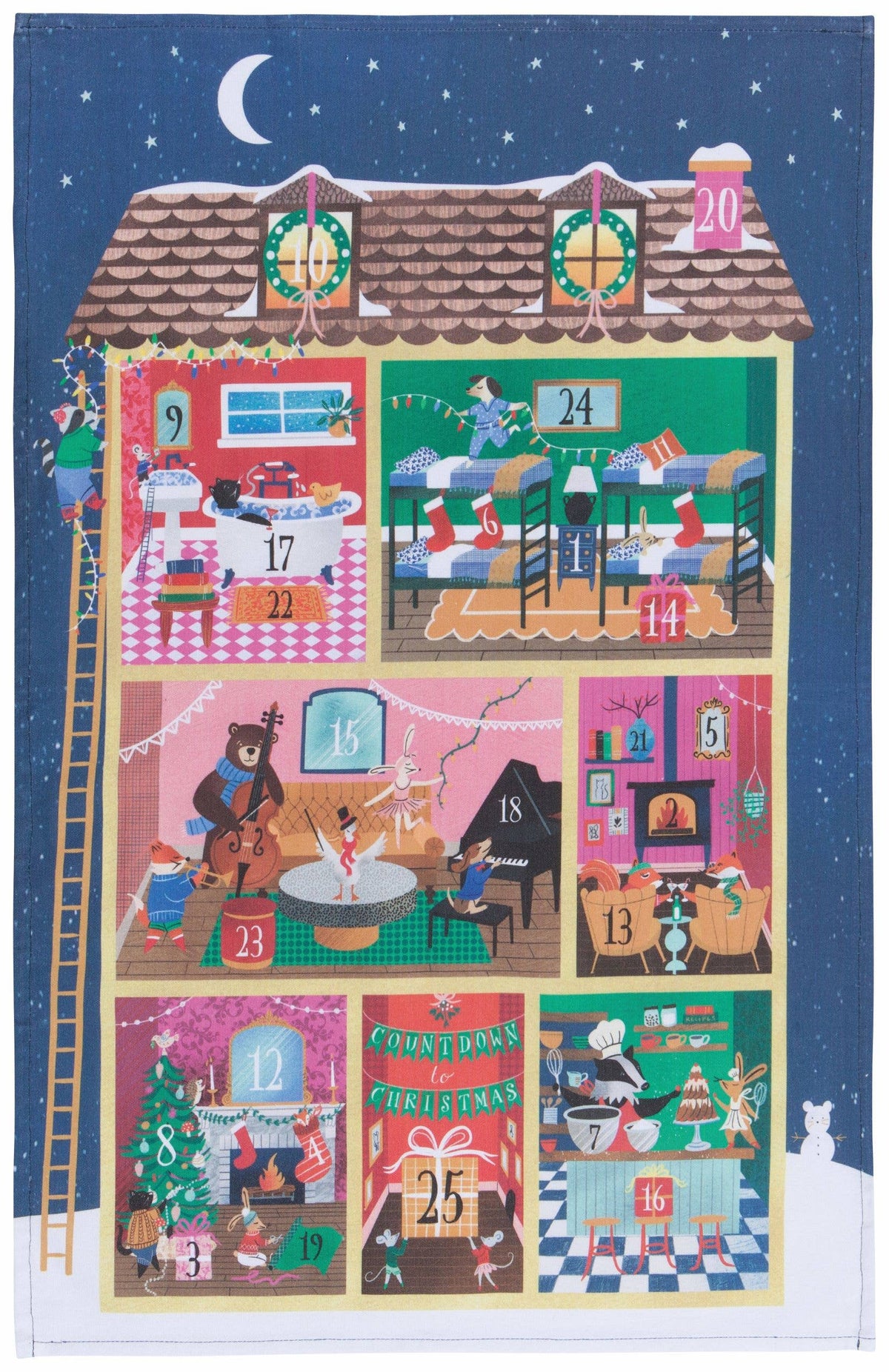 Advent Calendar Tea Towel