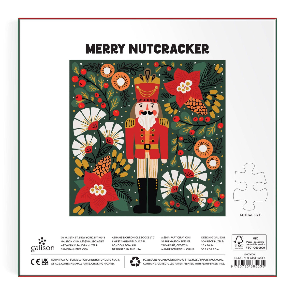 Chronicle Books - Merry Nutcracker 500 Piece Foil Puzzle
