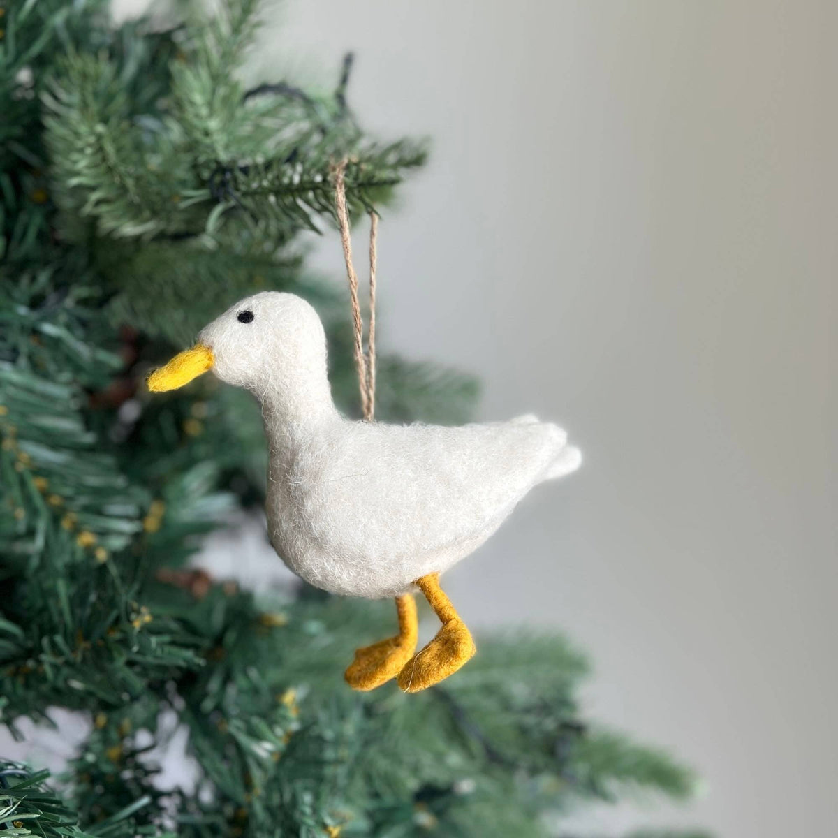 Felt White Duck Ornament