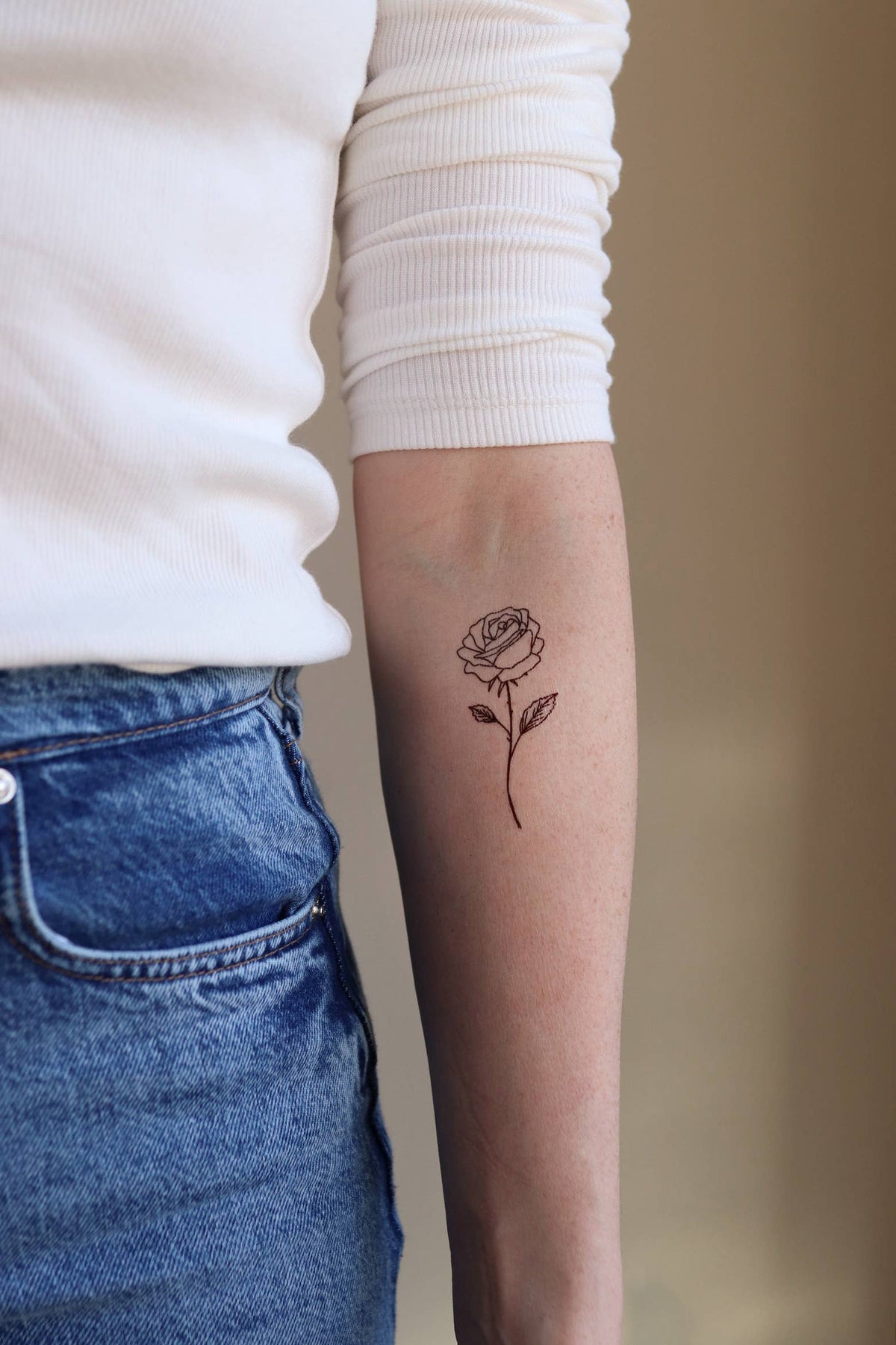 Saint &amp; Company - June Birth Flower - Rose Temporary Tattoos