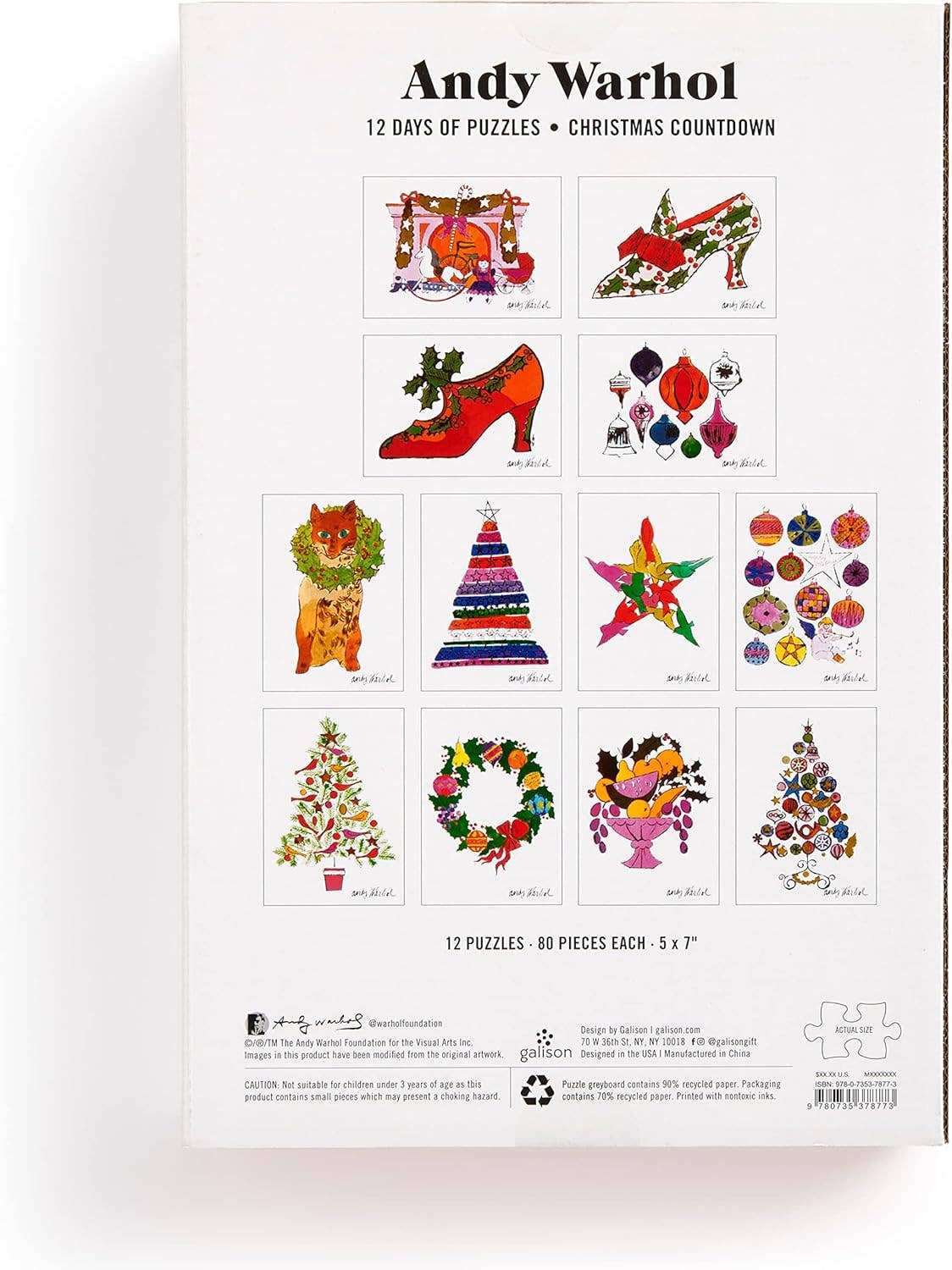 Andy Warhol 12 Days of Puzzles Christmas Countdown