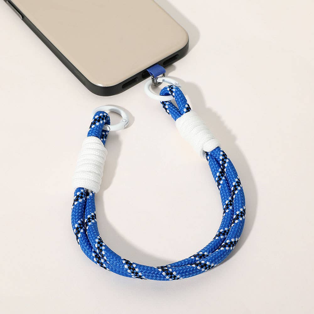 Candy Color Double Loop Phone Wrist Strap / Keychain: Pink
