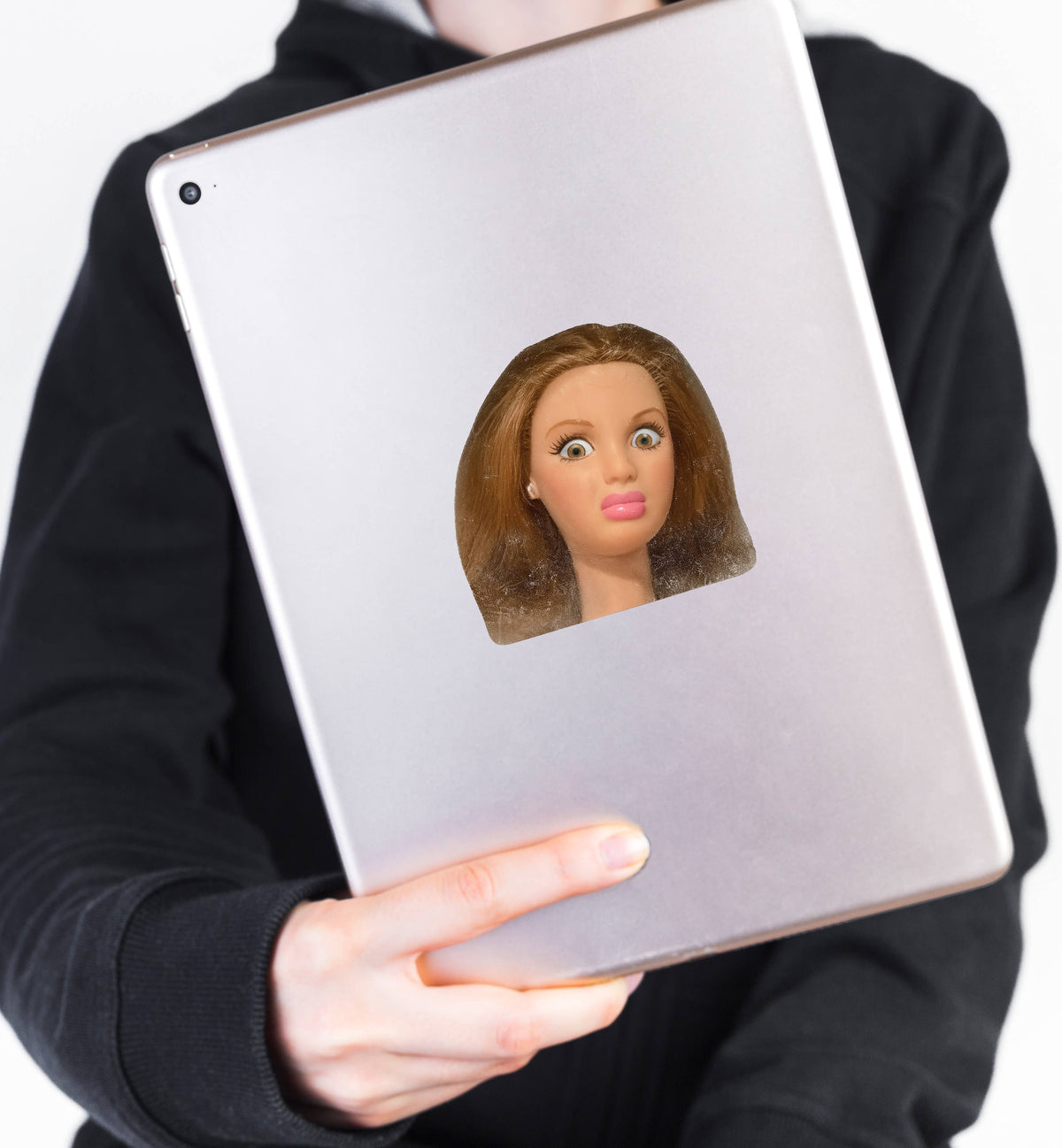Funny Doll Face Sticker