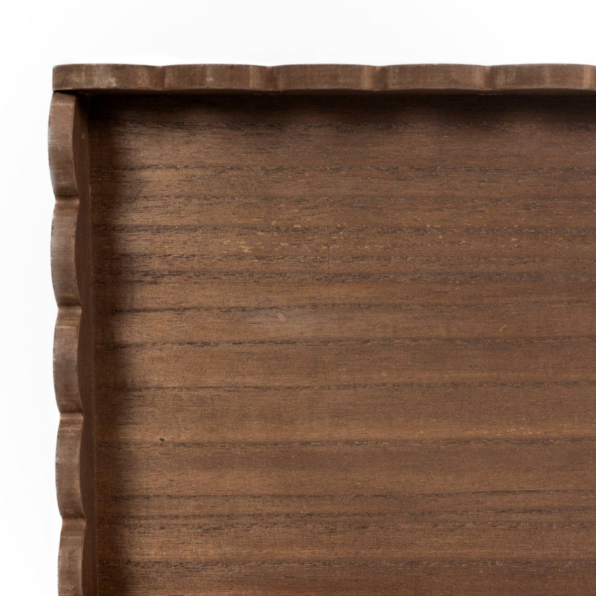 Scallop Trim Wooden Tray, Provincial