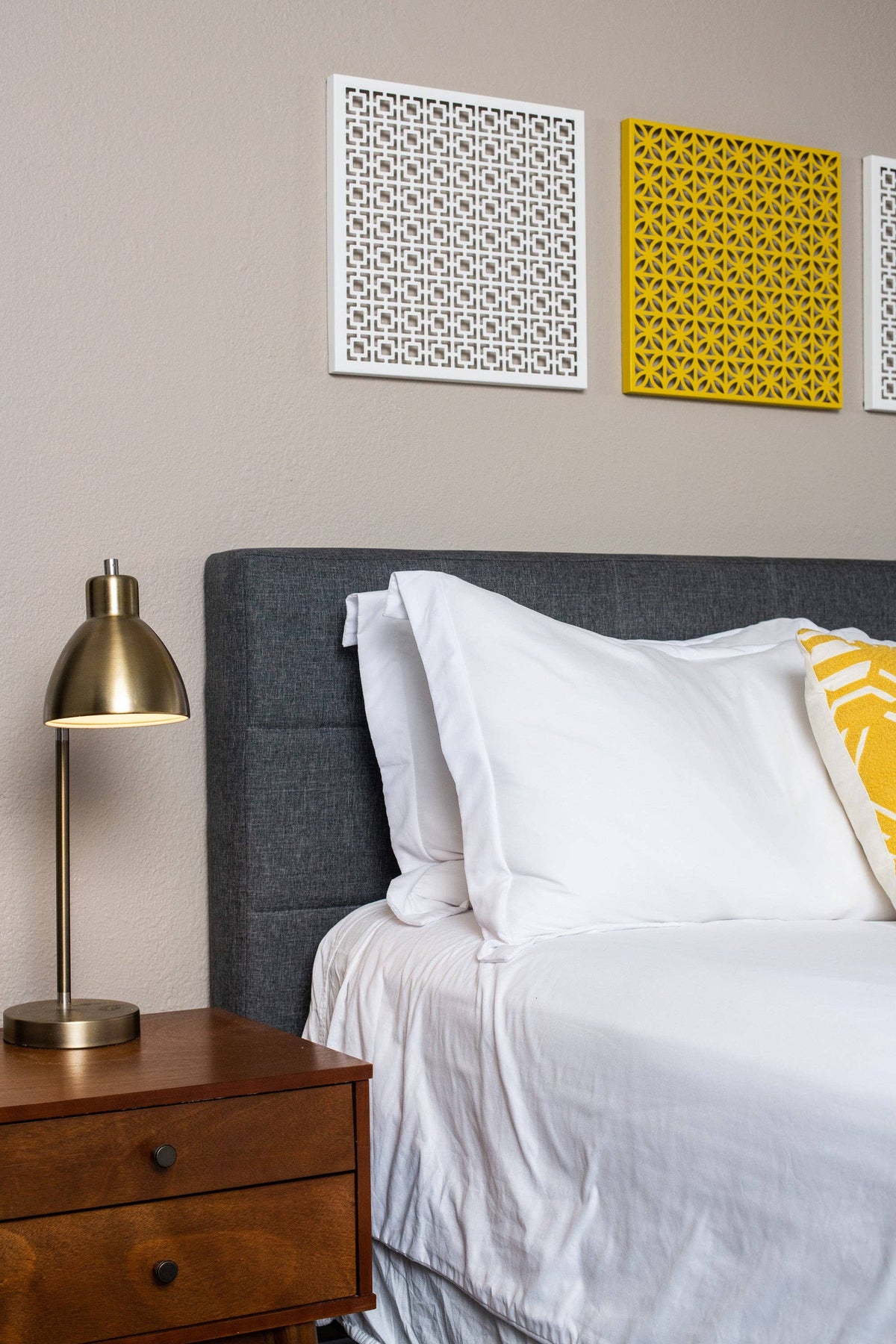 Breeze Block Metal Wall Art/Magnet Board 15.5" Square-White