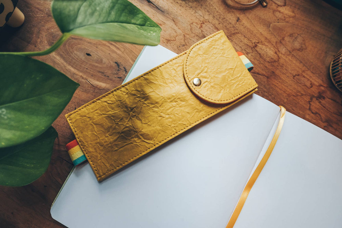 Denik - Yellow Crinkle Notebook/Sketchbook Pouch