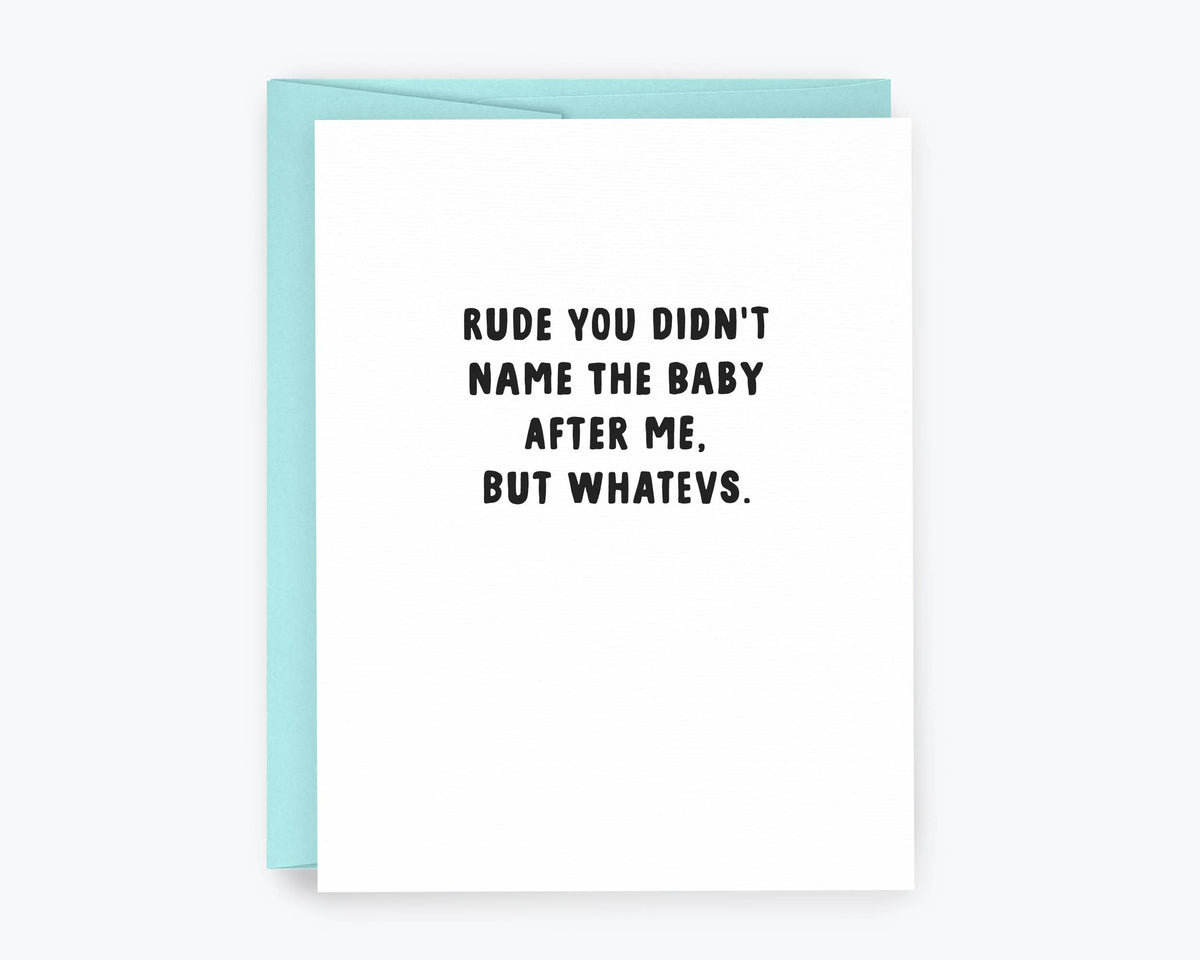New Baby Card, Funny Greeting Cards - Baby Naming