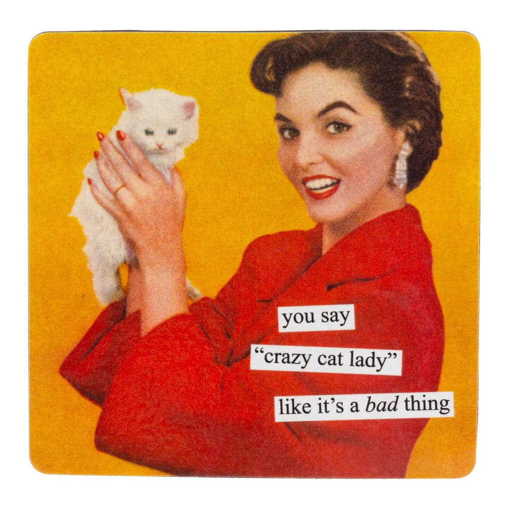 Fridge Magnet 3 3/8" Cat Lady Anne Taintor