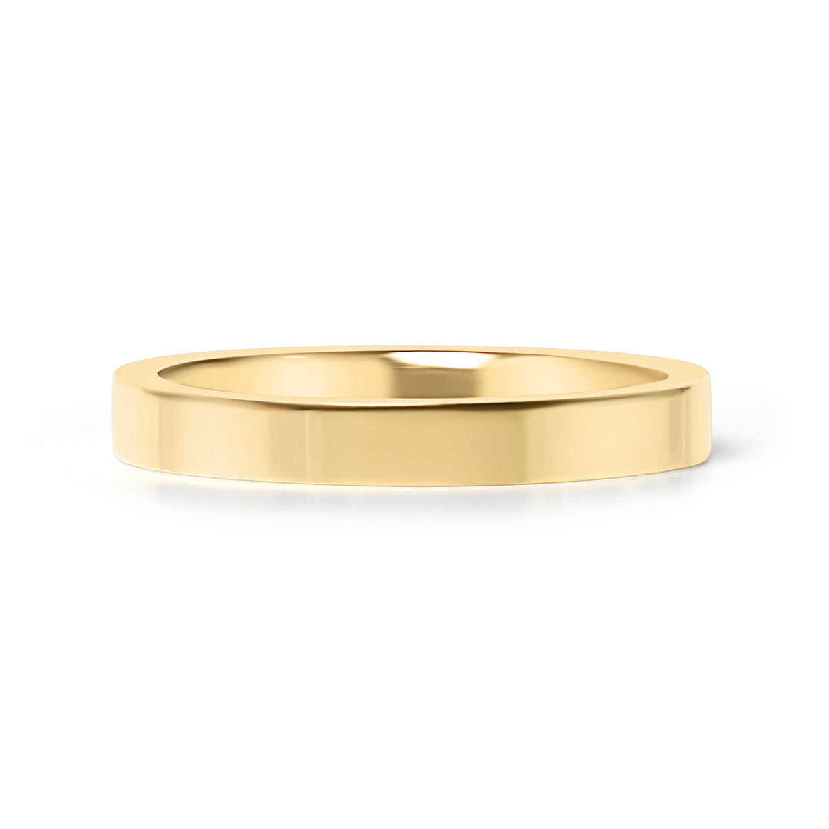 18K Gold Stainless Steel Flat Band Ring