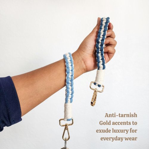 Macramé 2-Toned Cotton Wristlet