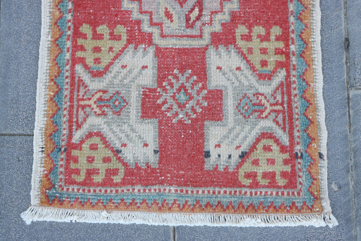 Vintage Turkish Anatolian Boho Rugs for Entry and Decor
