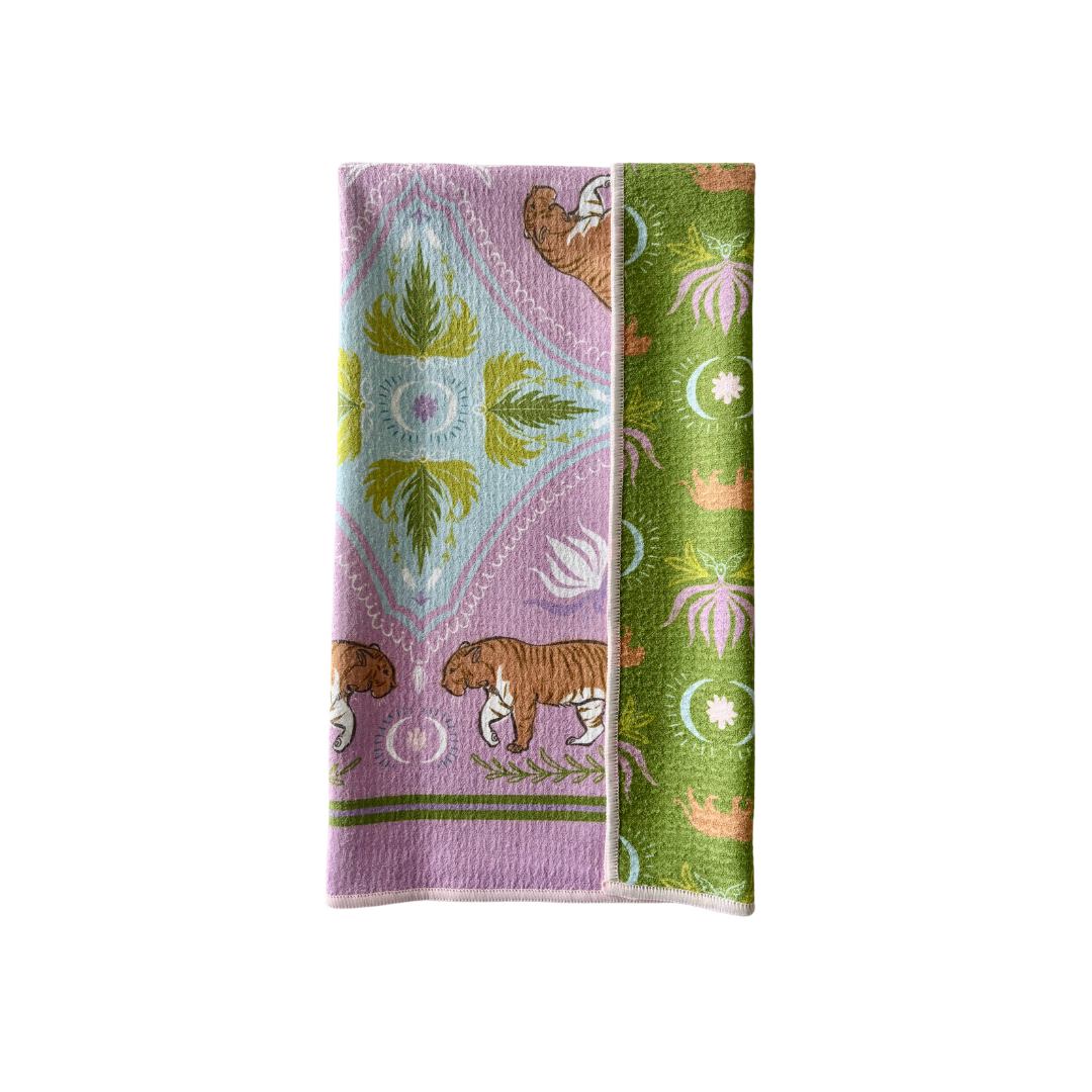 KEVA Style and Created By - Double Sided Moon Tiger Tea Towel
