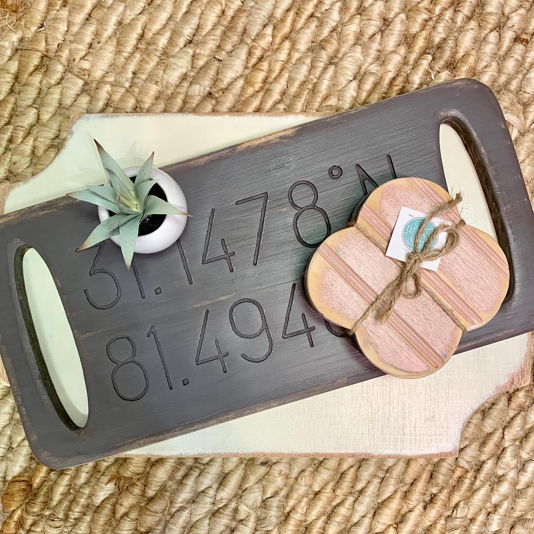 lat Lo engraved wooden tray  Grace Graffiti