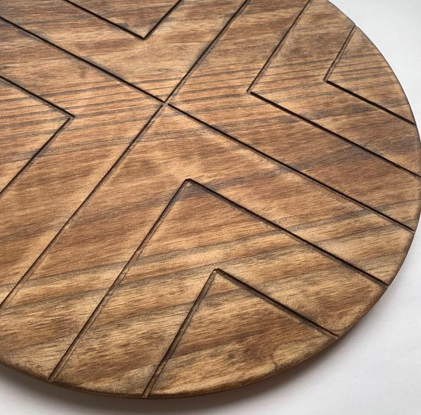 Lazy Susan Wooden grace graffiti