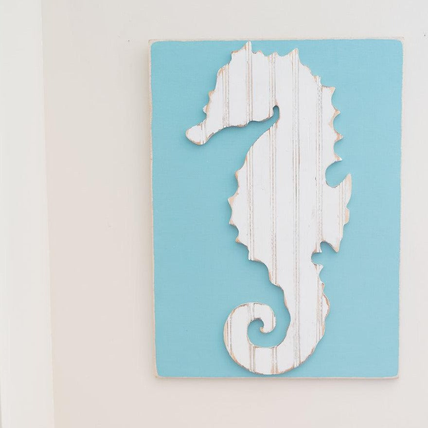 wooden seahorse wall art | grace graffiti