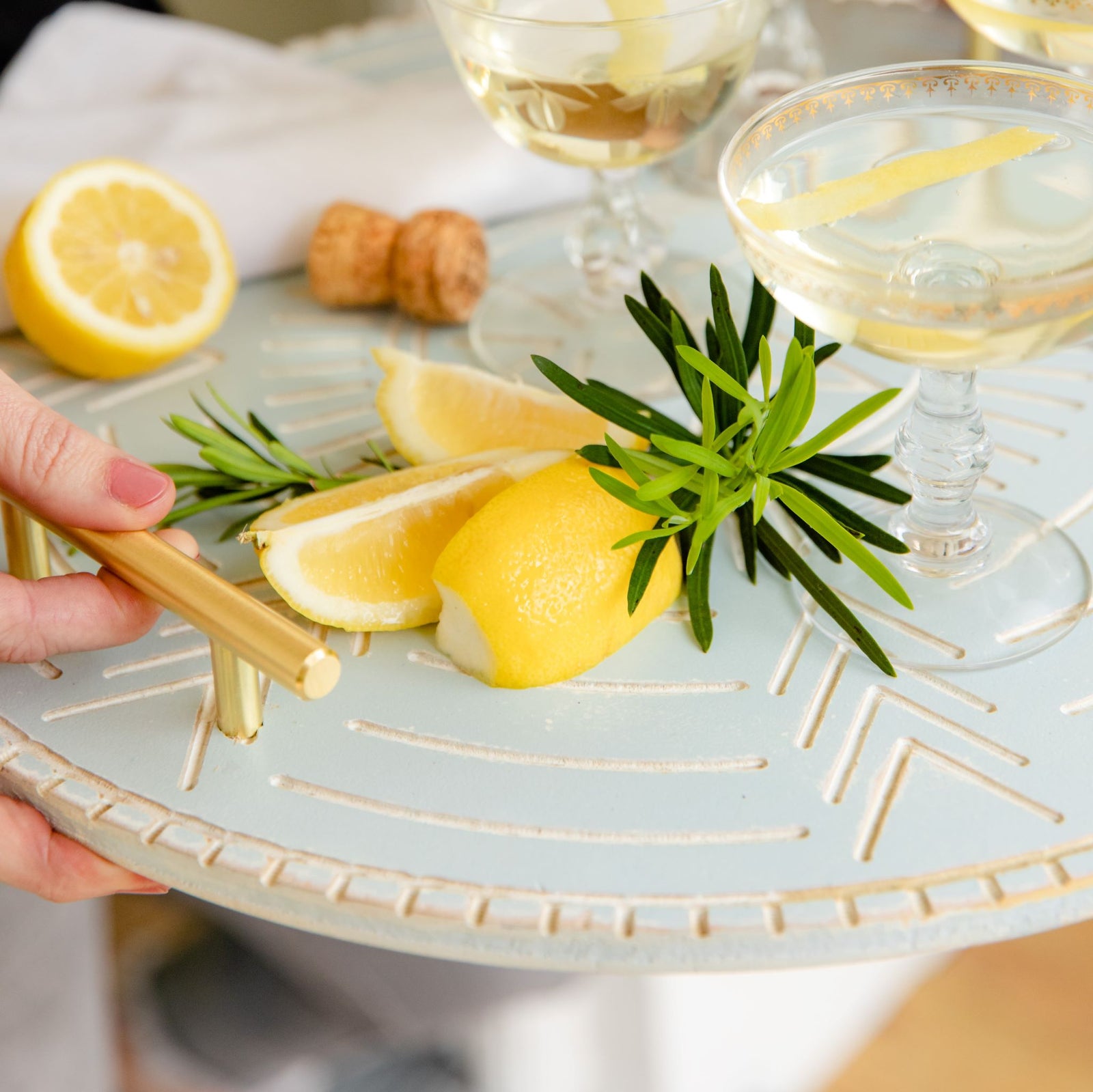 engraved tribal design wooden tray | grace graffiti