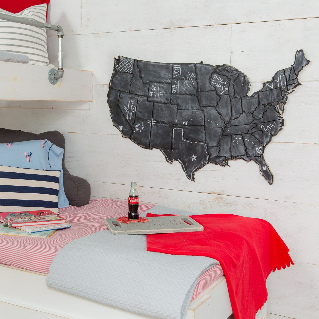 map of USA chalkboard | grace graffiti
