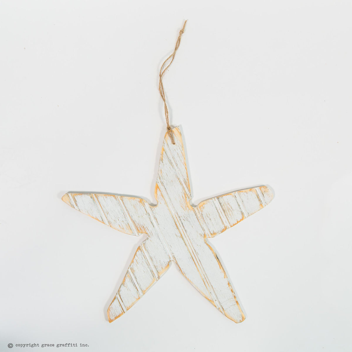 wooden starfish hanger grace graffiti