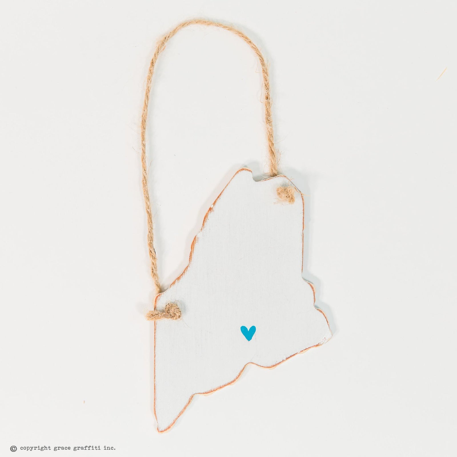 state heart hanger wooden grace graffiti