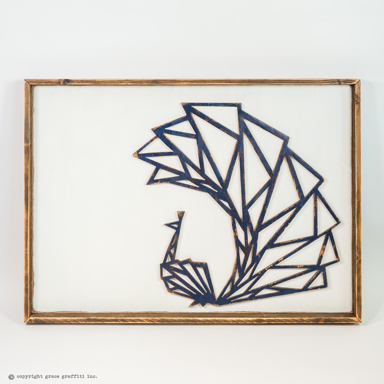 geometric peacock grace graffiti