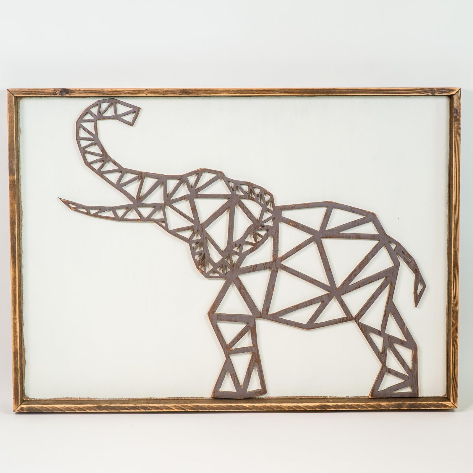 geometric elephant wooden wall art grace graffiti