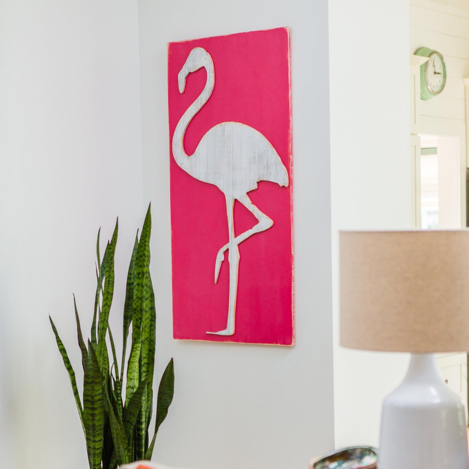 flamingo wall art grace graffiti