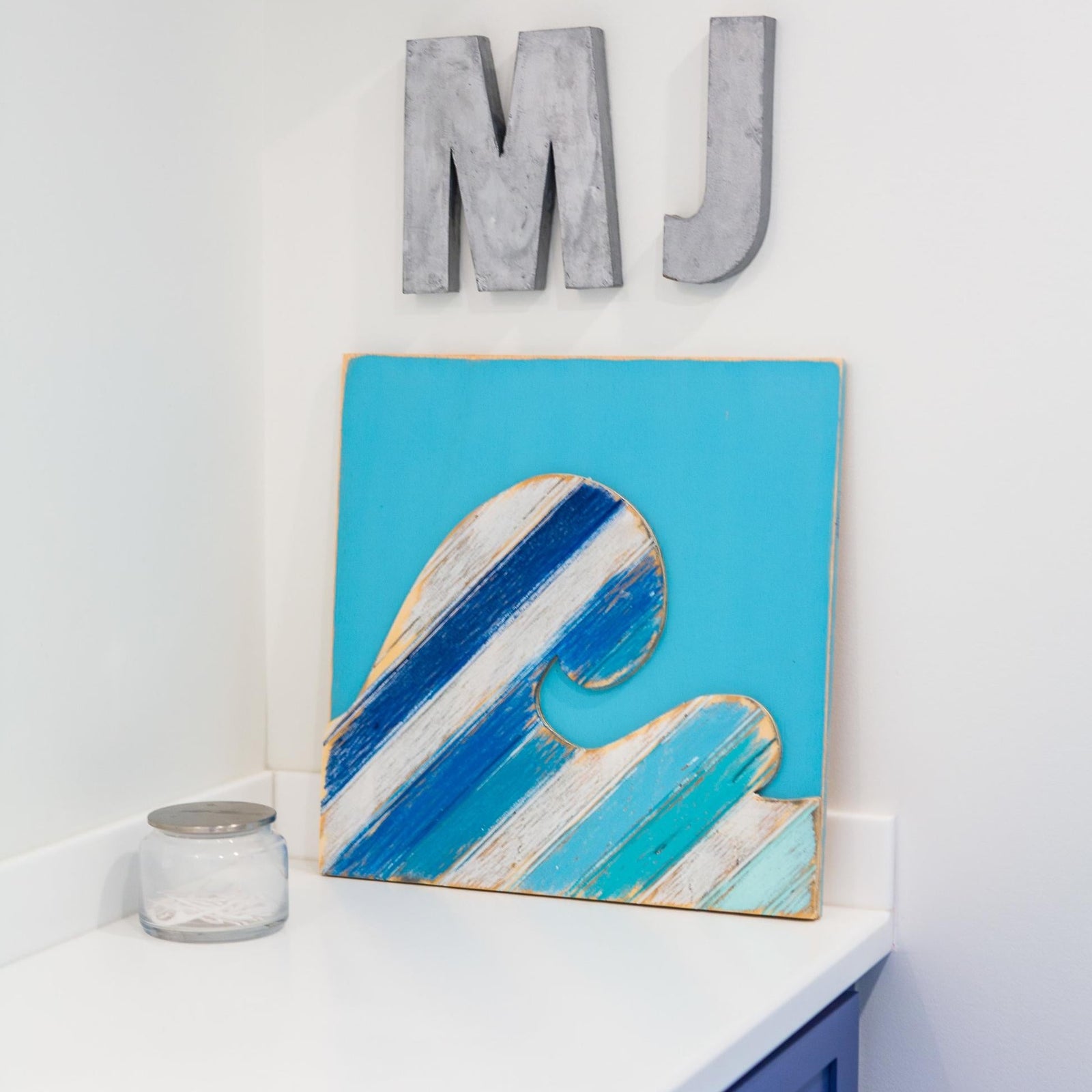waves wall art striped wooden grace graffiti