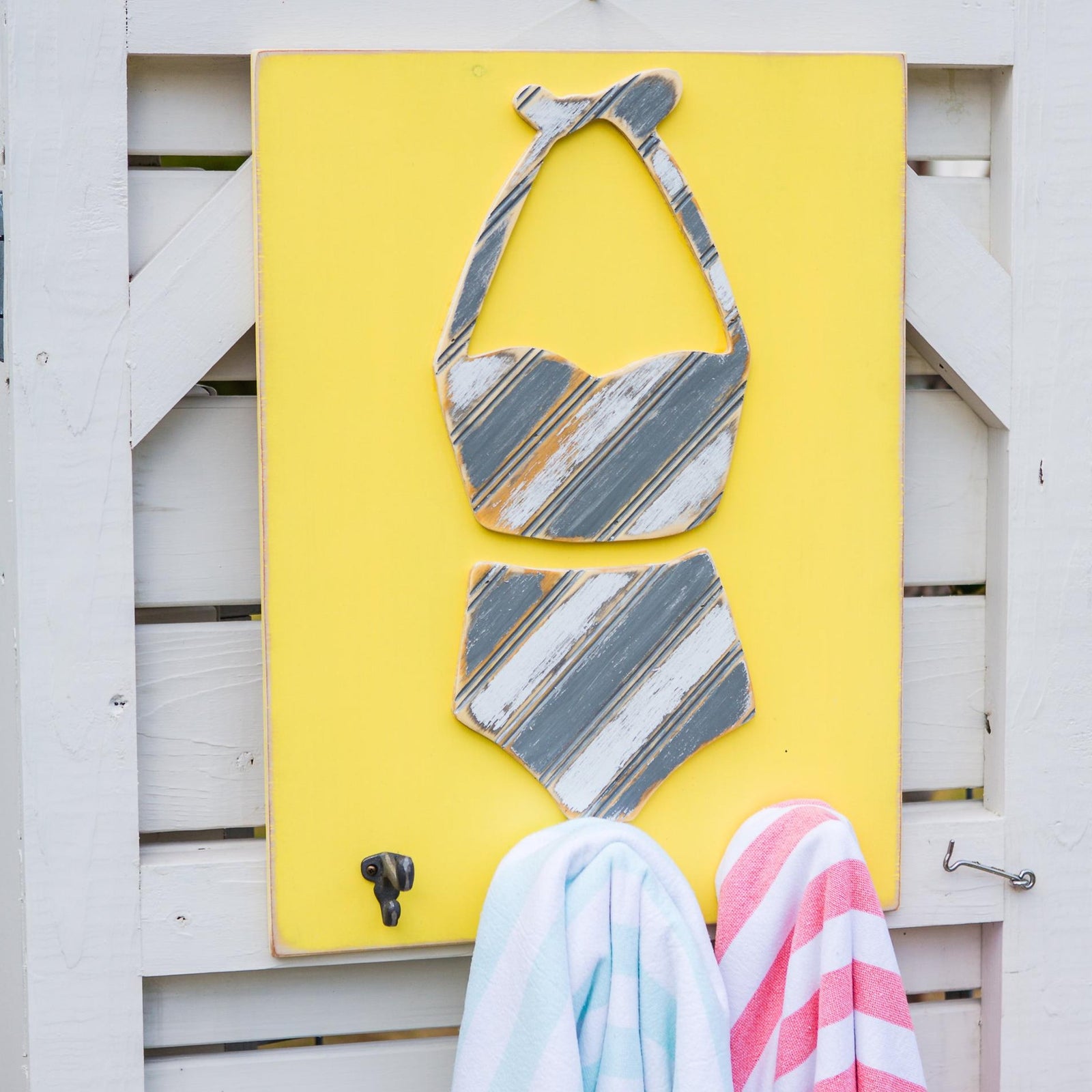 retro swimsuit towel holder grace graffiti