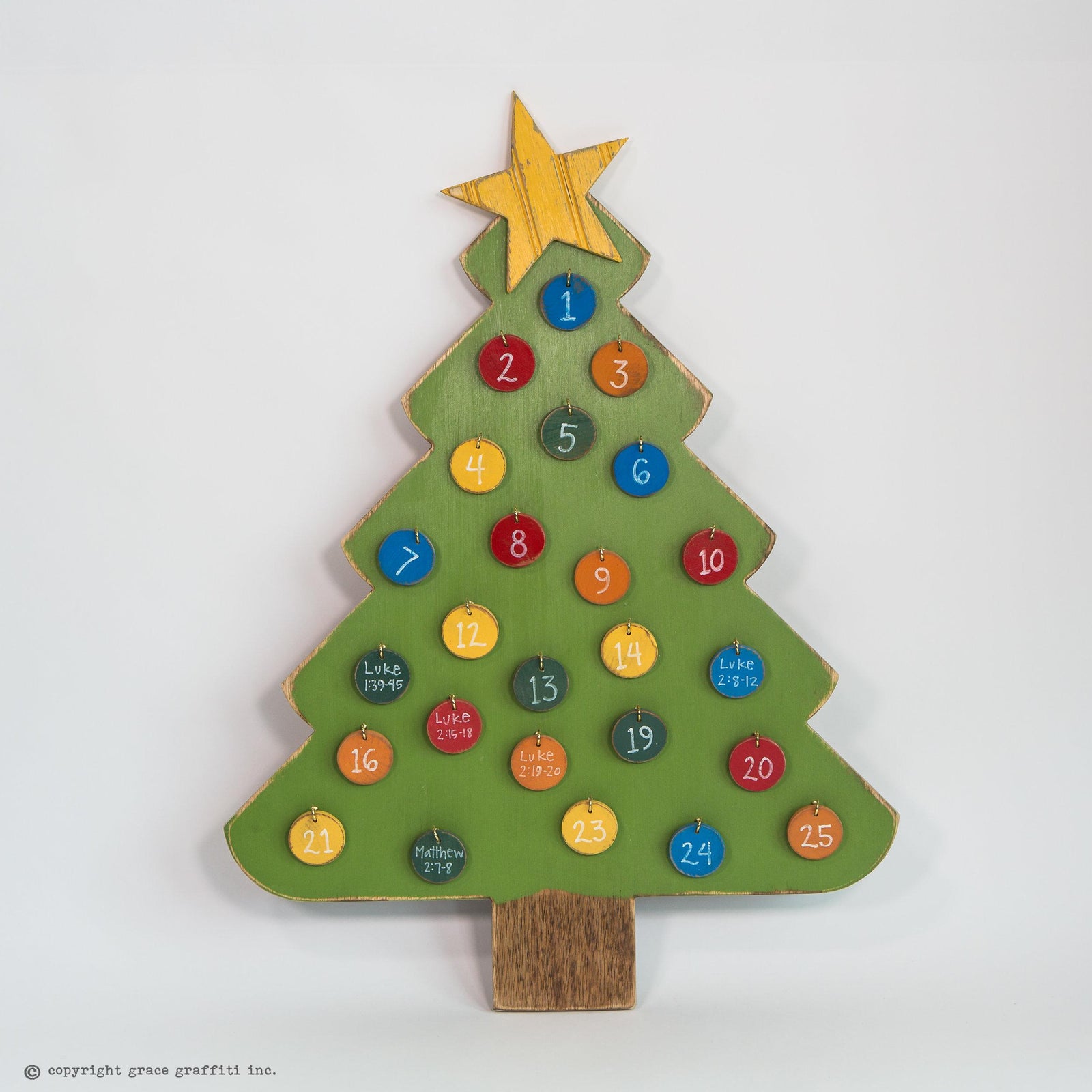 christmas advent tree  Grace Graffiti