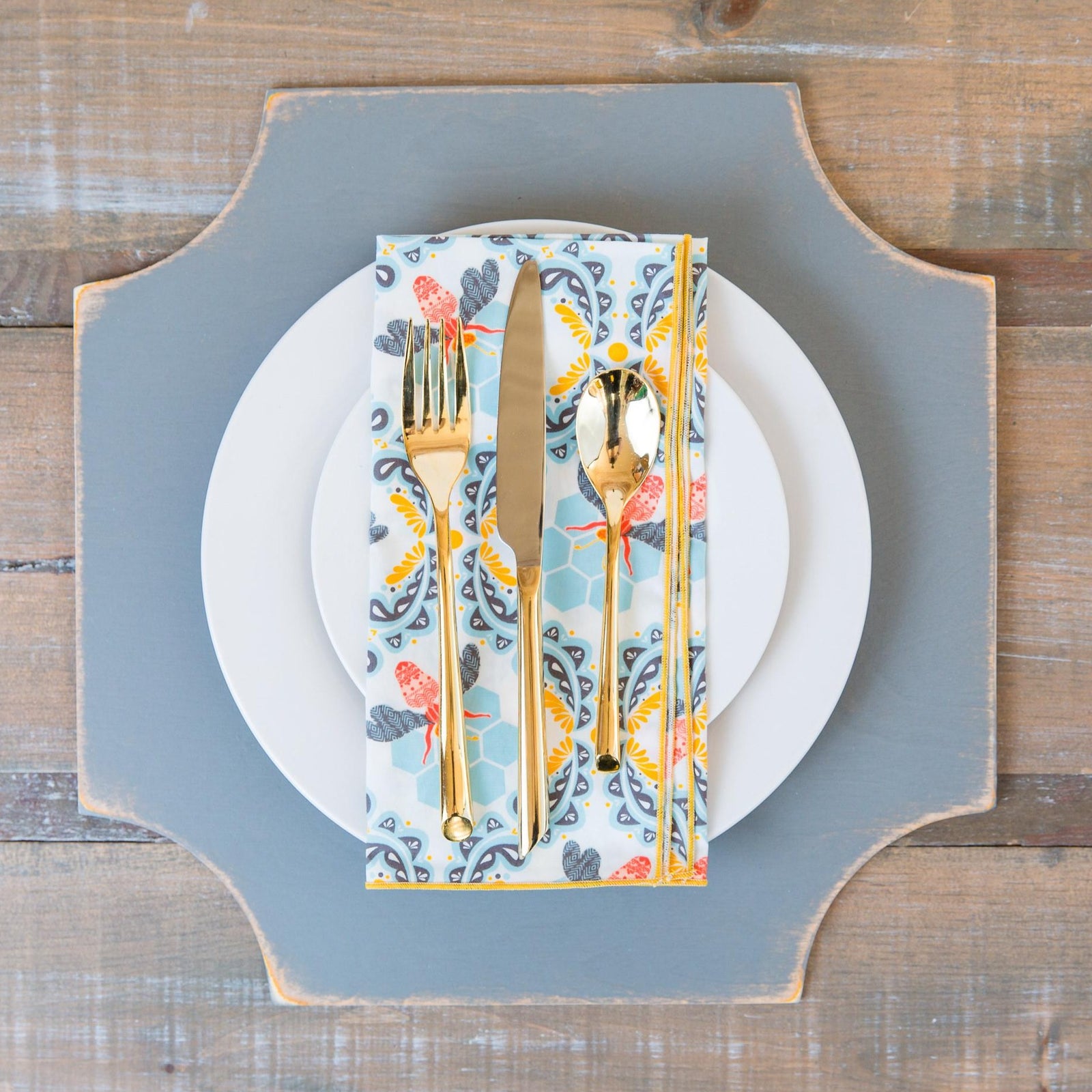 elegant placemats gray grace graffiti