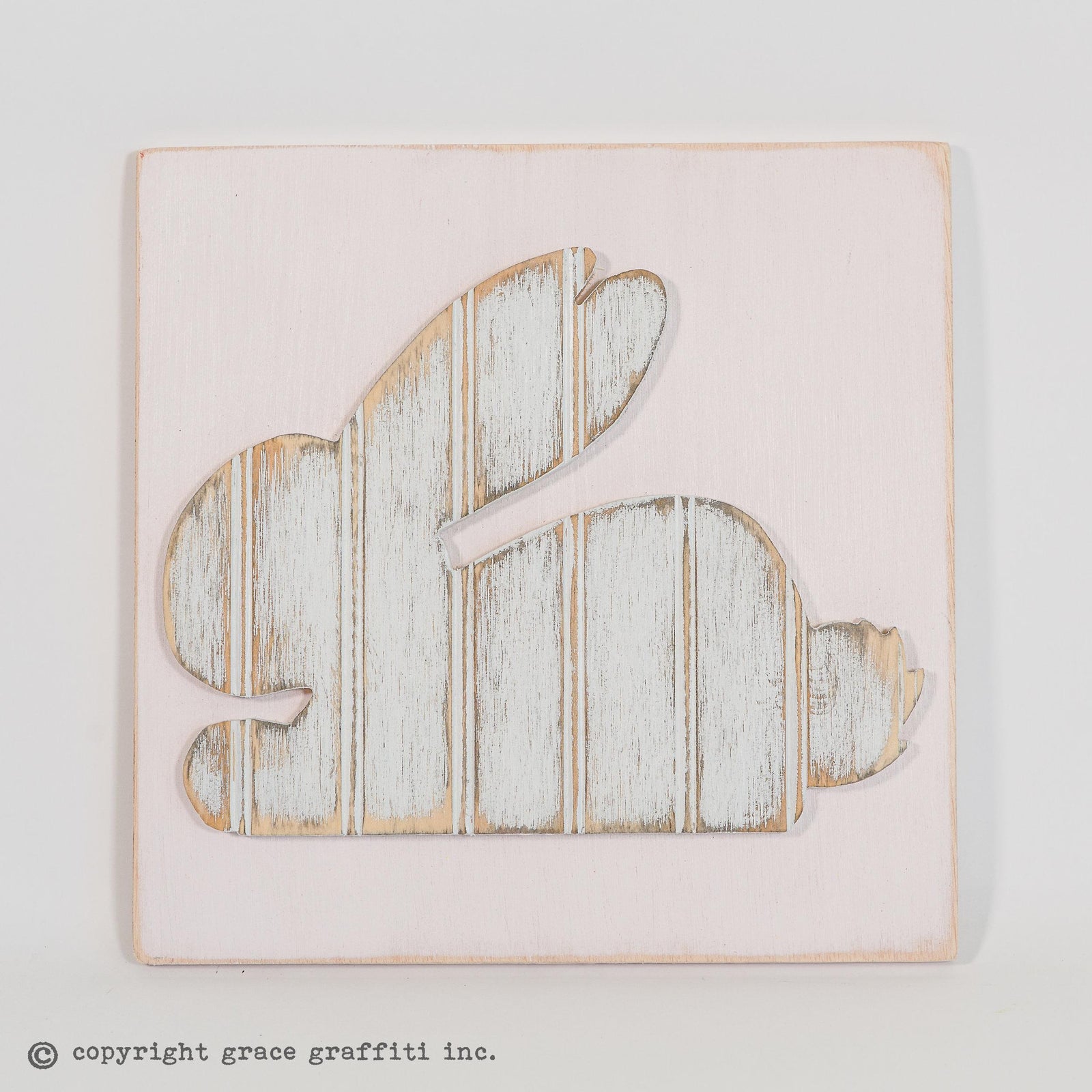 bunny wall art grace graffiti