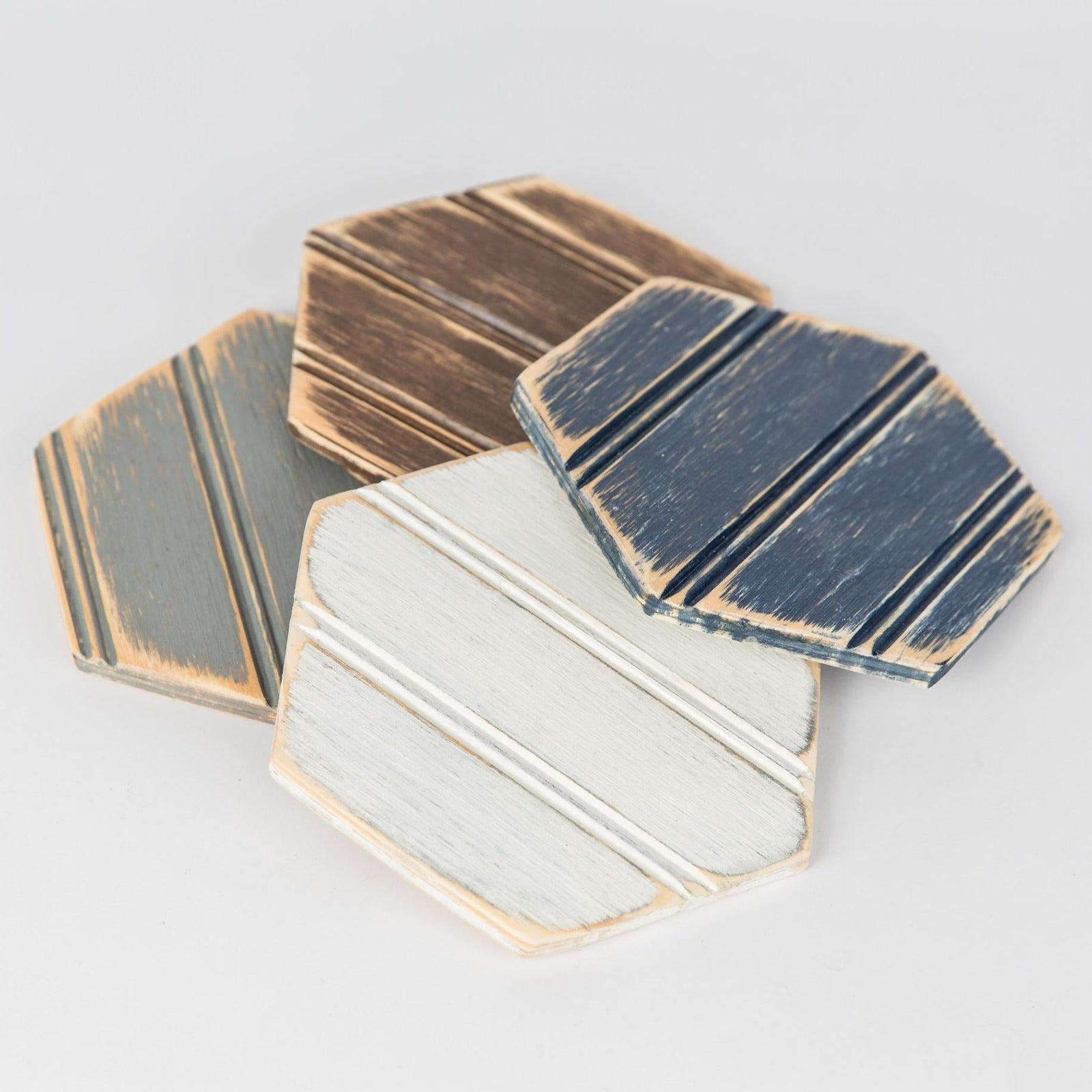 hexagon wooden coasters  grace graffiti
