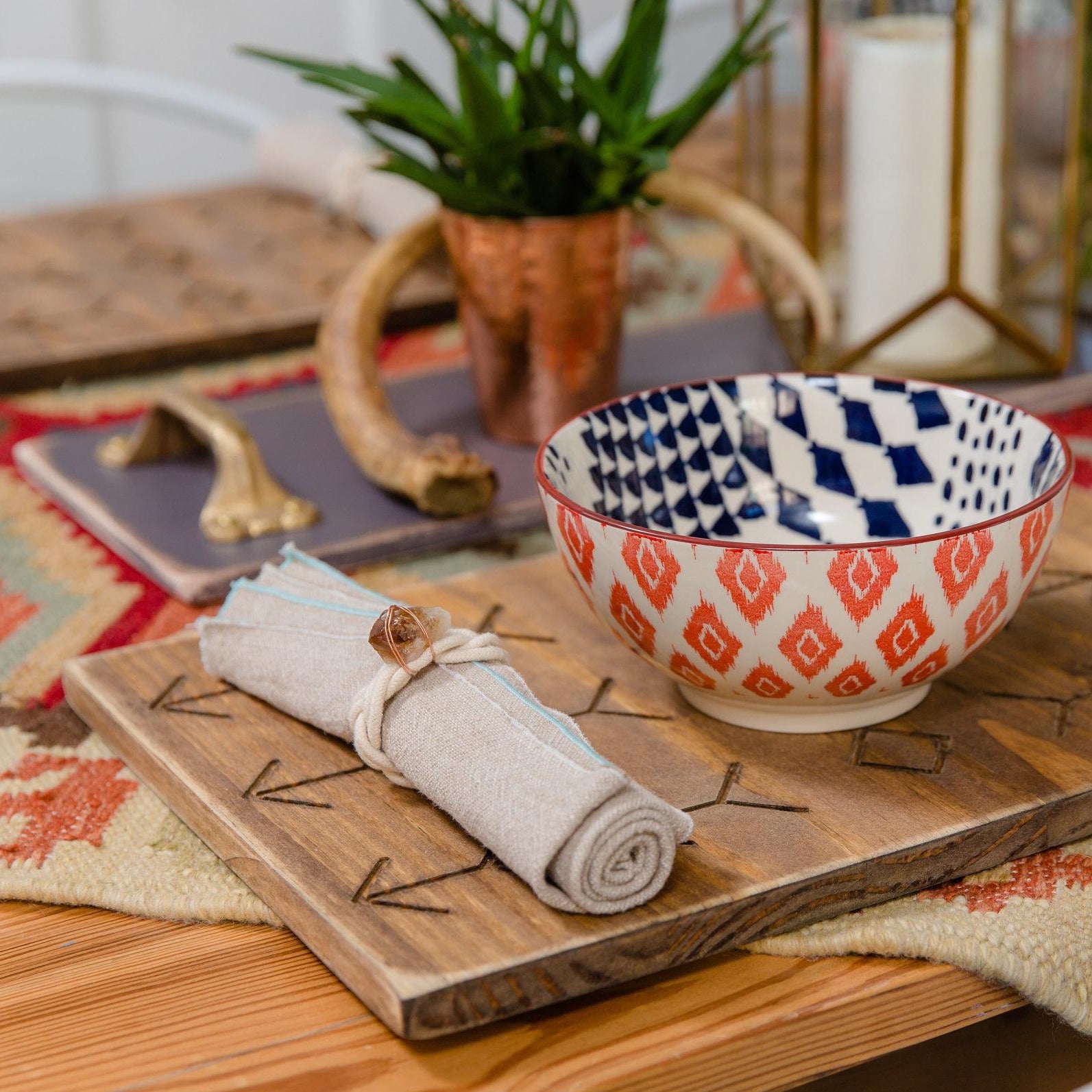 aztec wooden cutting board grace graffiti