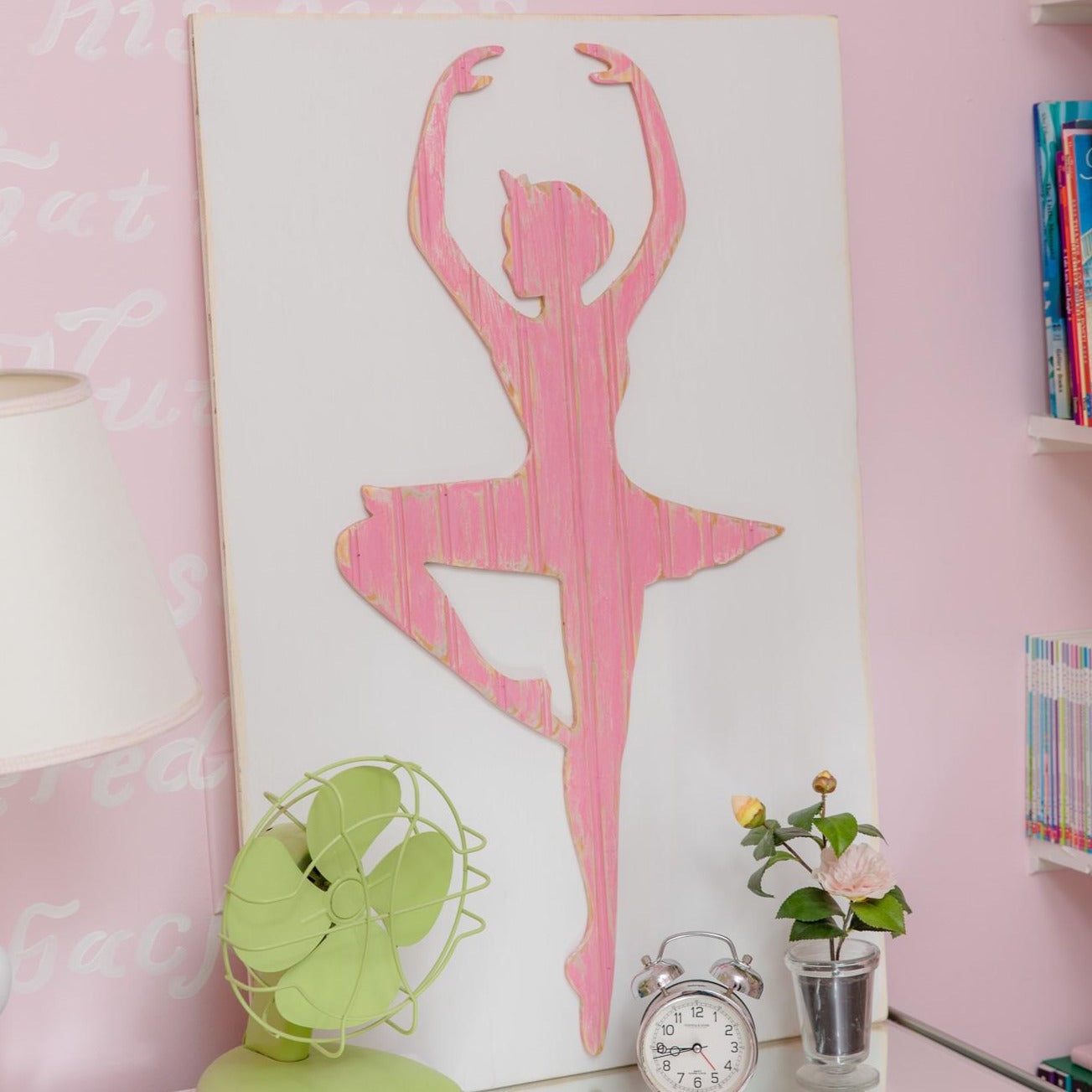 wooden ballerina wall art grace graffiti