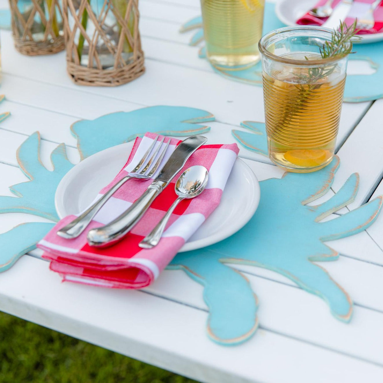 wooden crab placemats  Grace Graffiti
