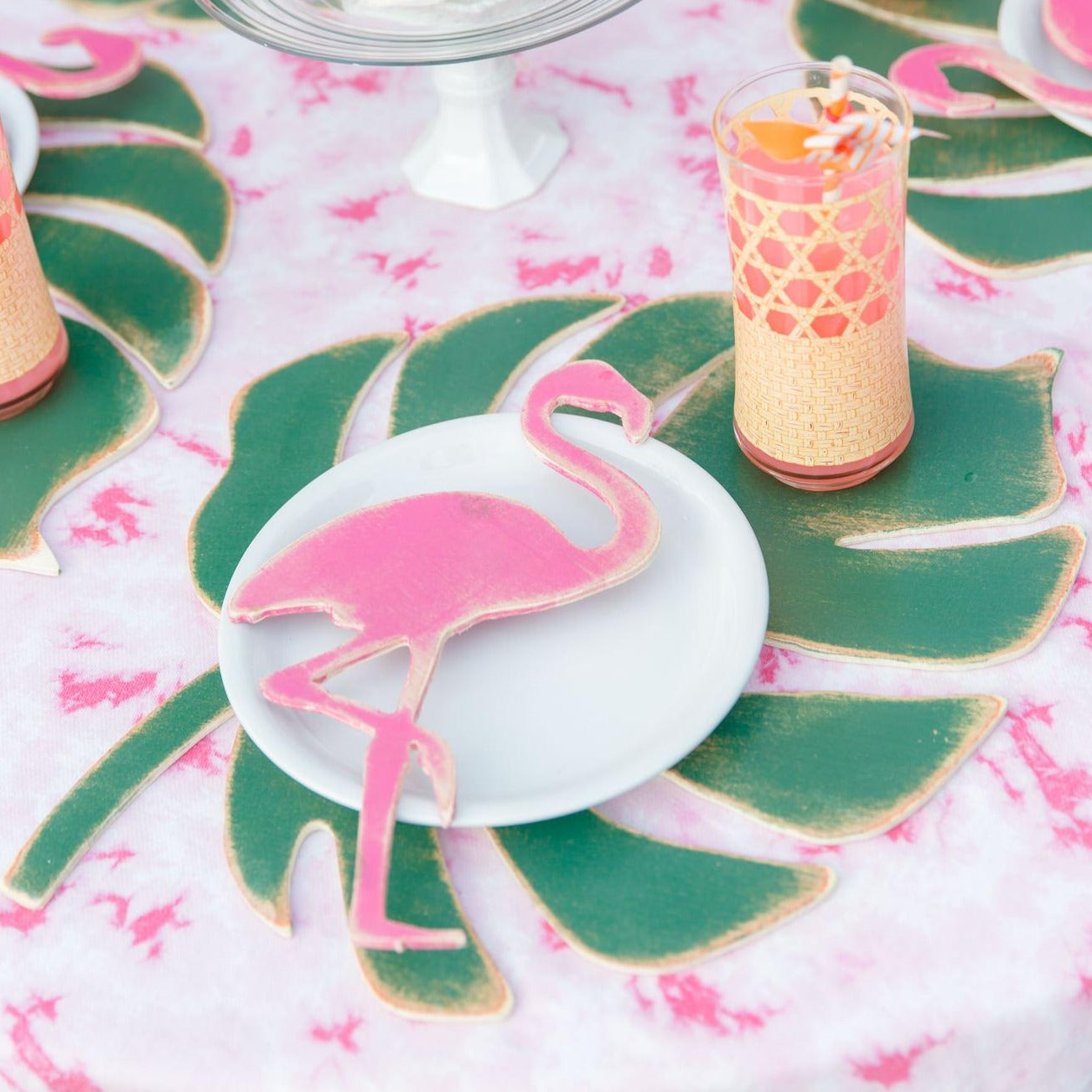 palm wooden placemats  grace graffiti