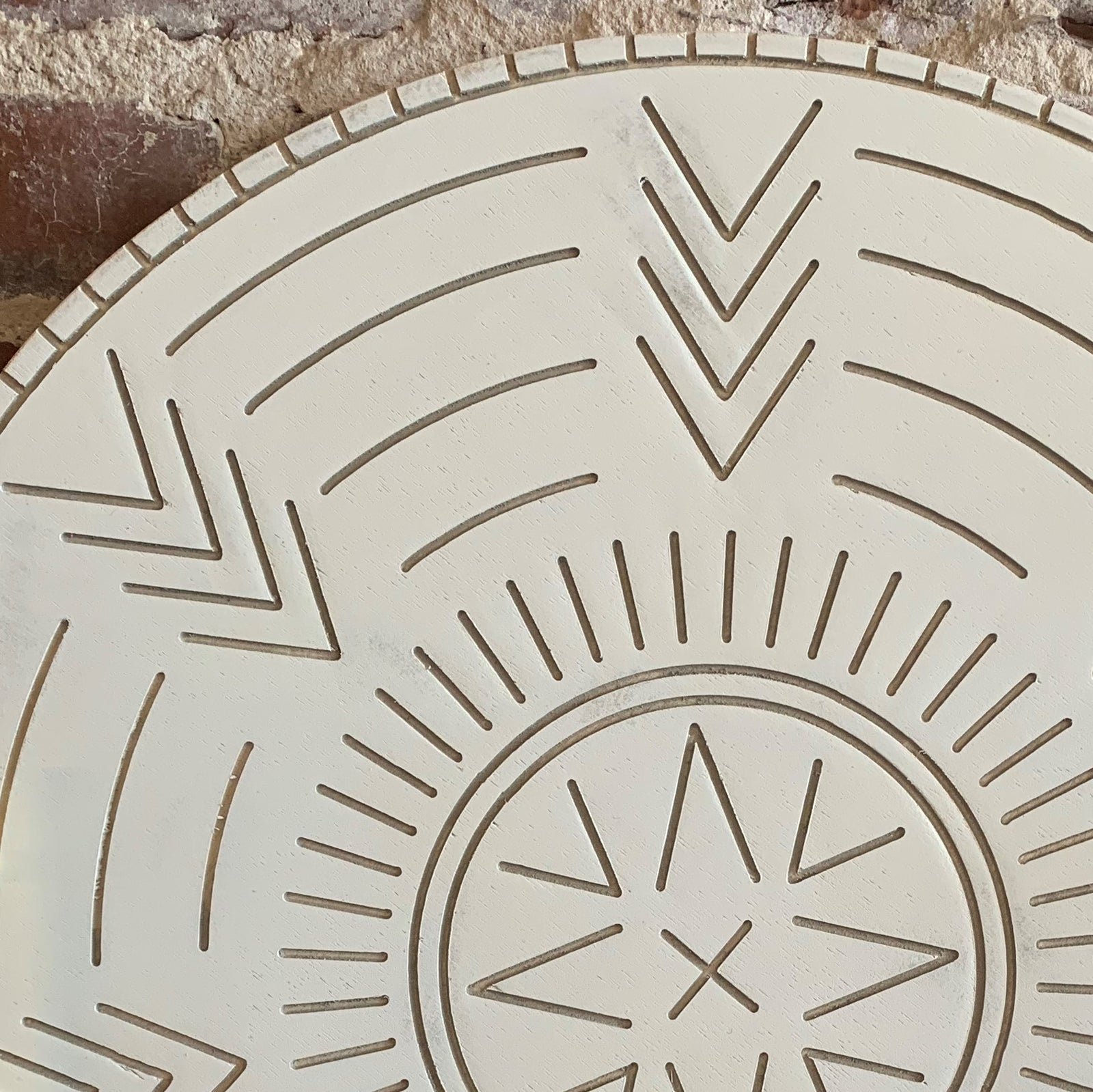 engrave wooden tribal style tray | grace graffiti