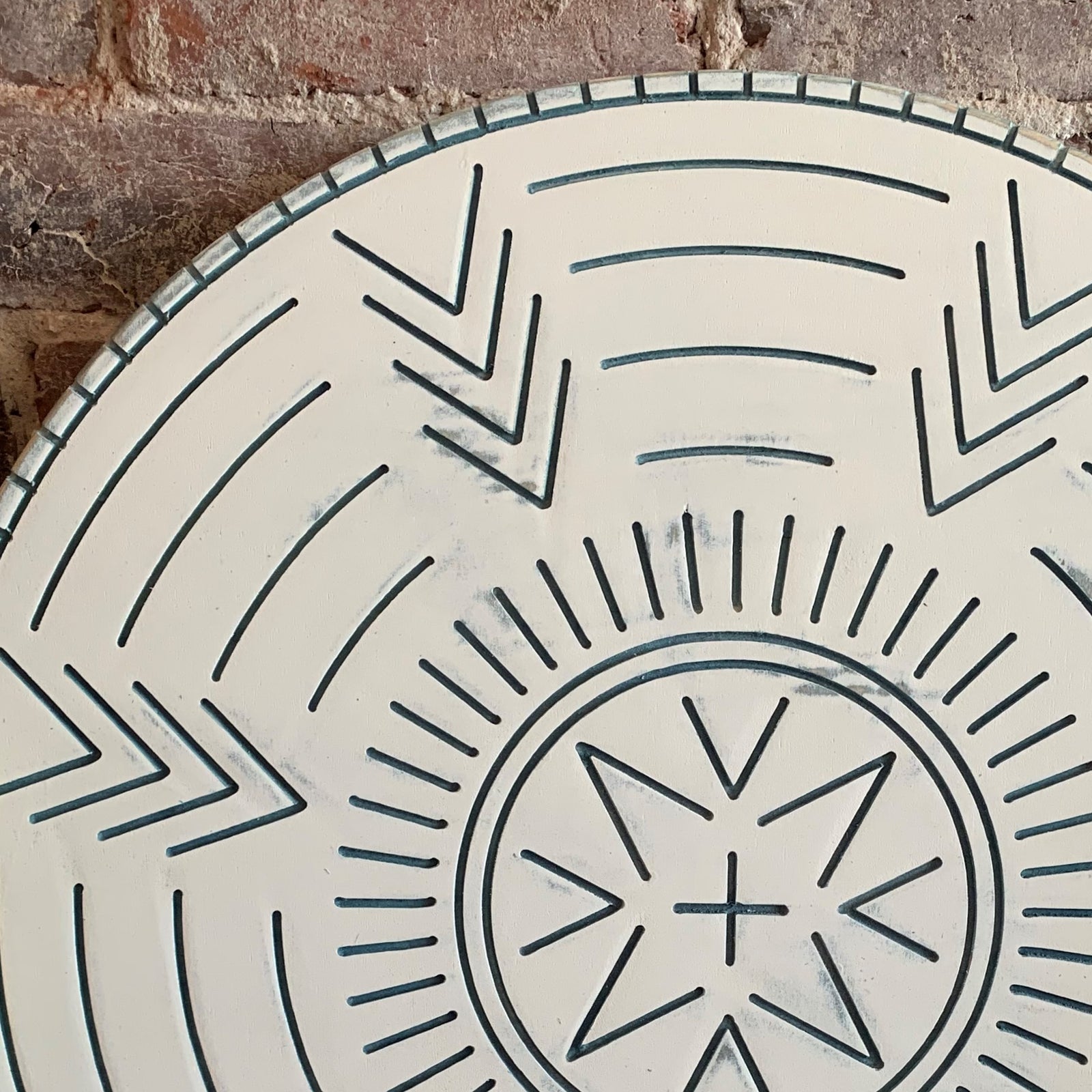 engrave wooden tribal style tray | grace graffiti