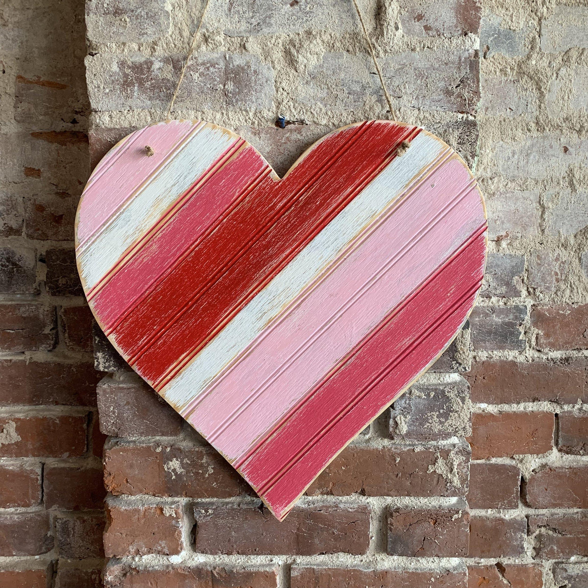 valentines day wooden heart hanger grace graffiti