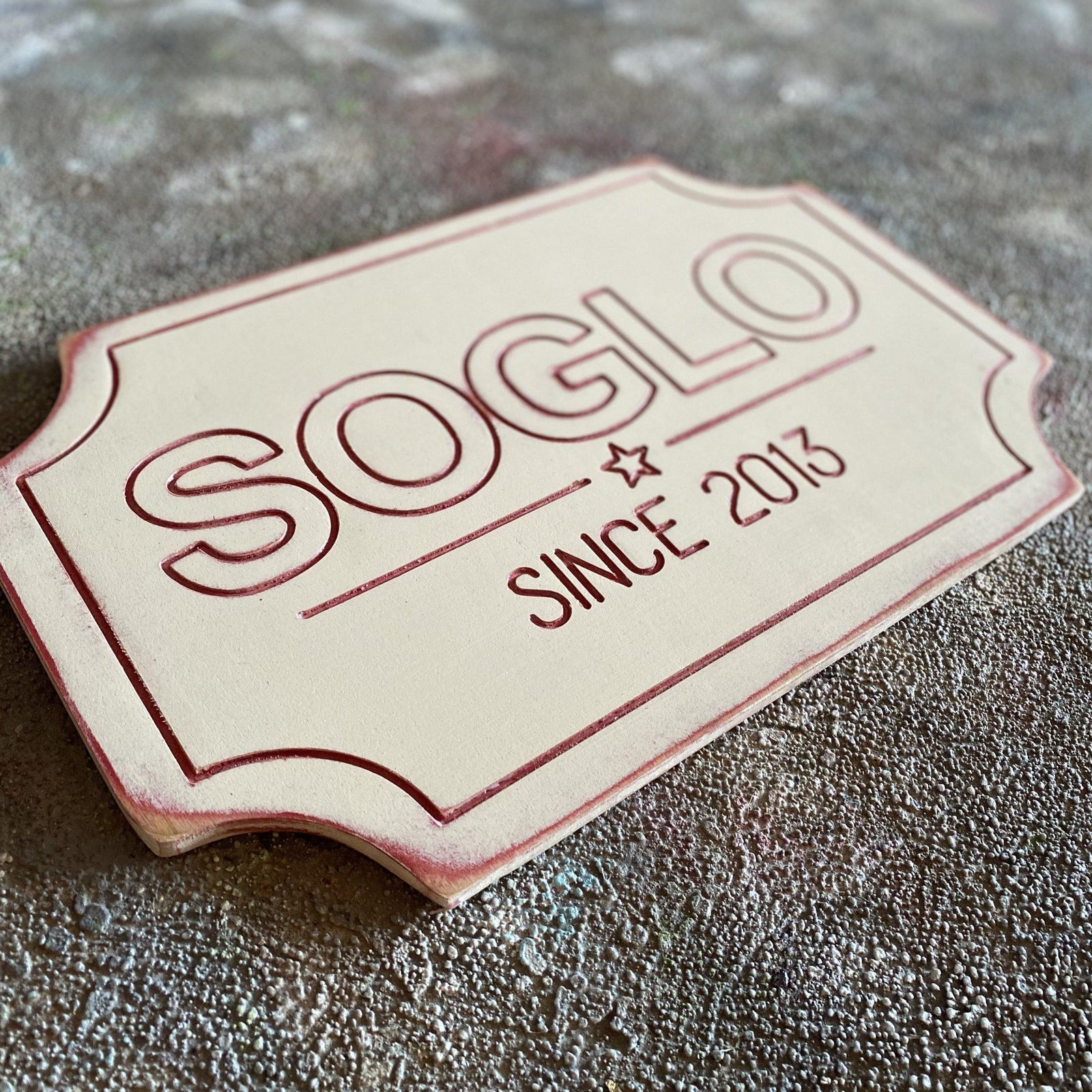 SoGlo Wooden Sign Brunswick GA  Grace Graffiti