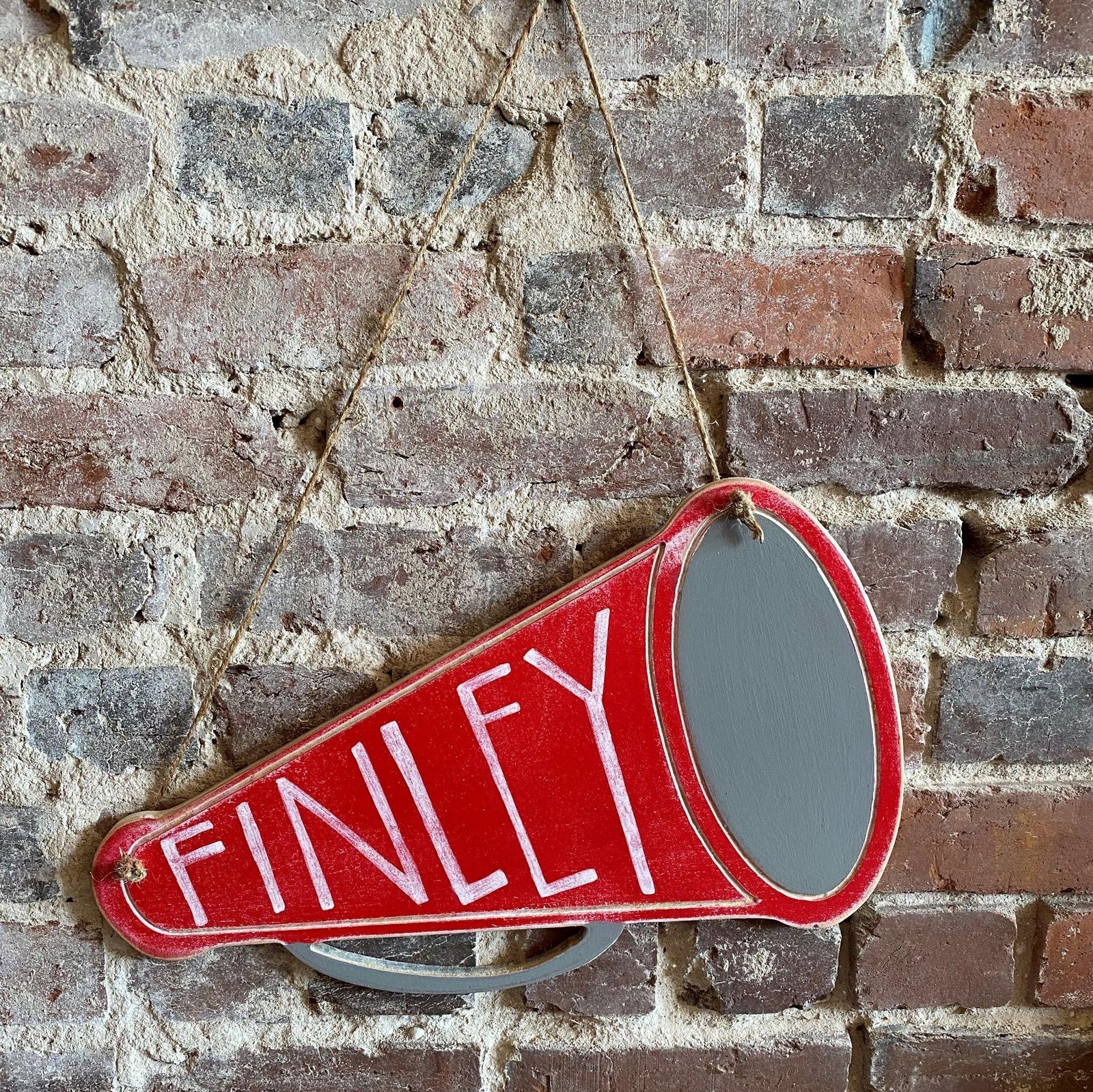 Wooden Cheer Megaphone Grace Graffiti