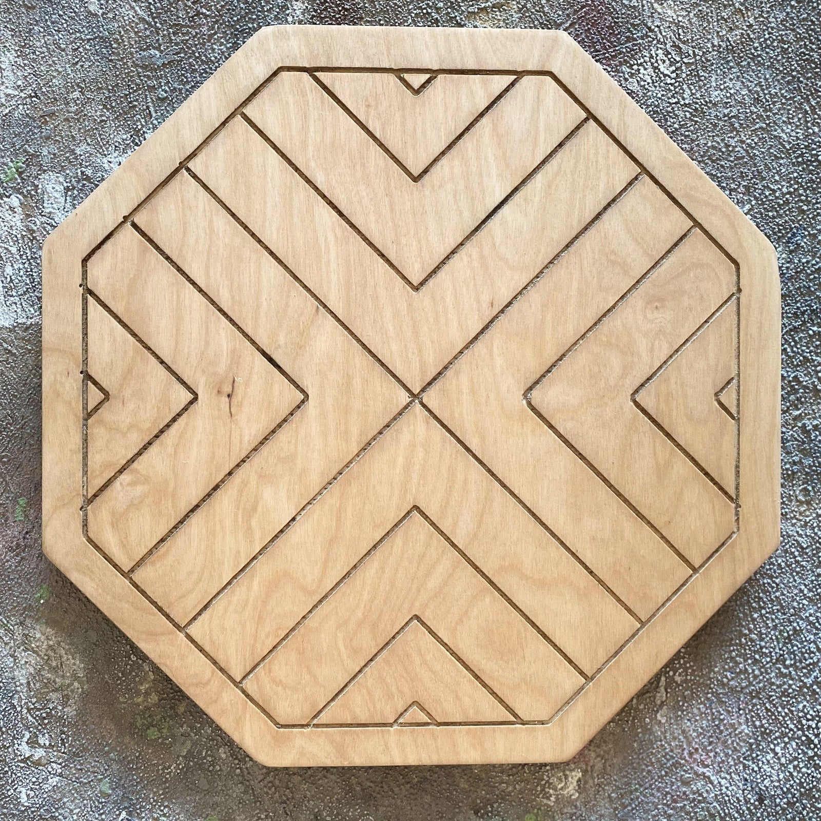 Wooden Engraved Lazy Susan grace graffiti