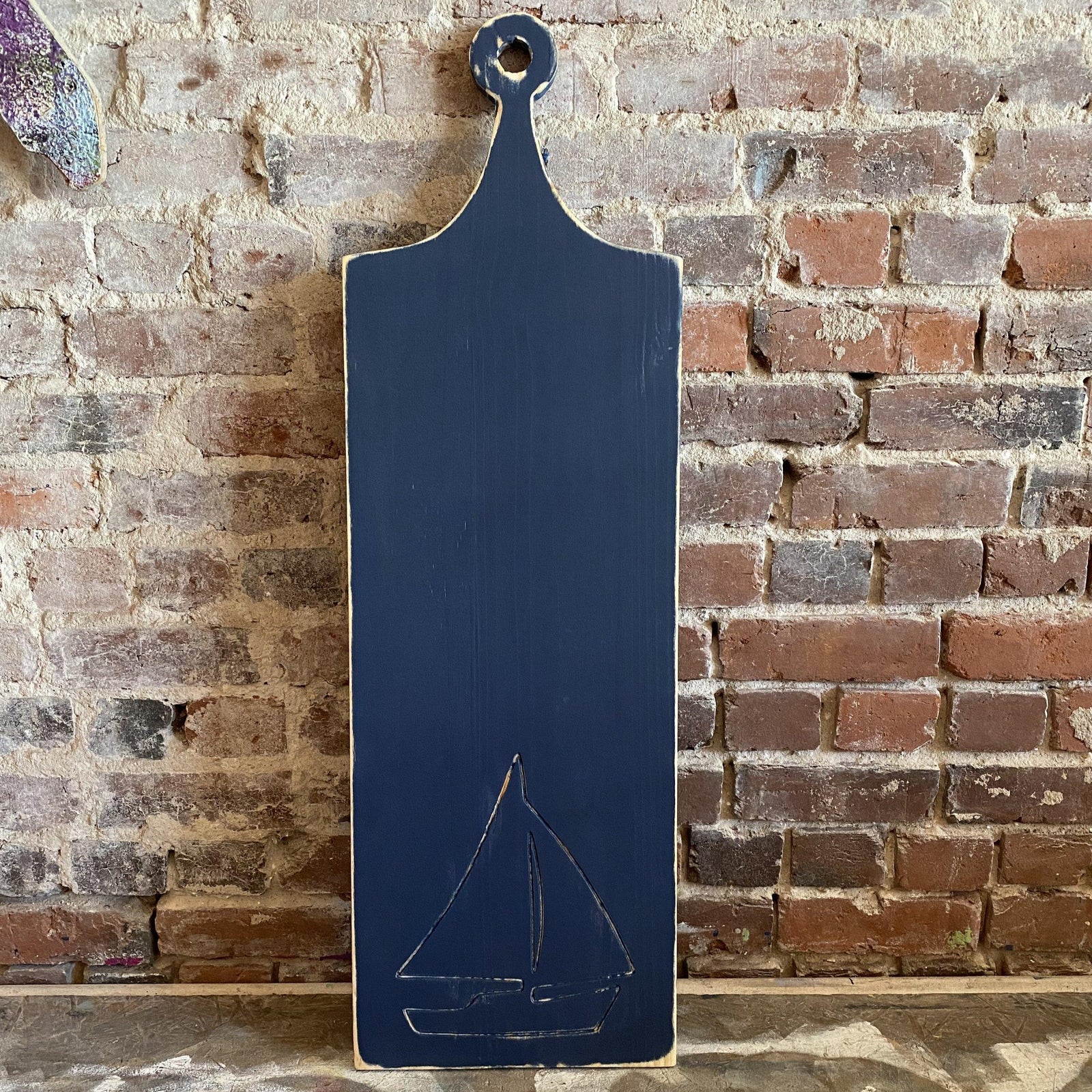 engraved sailboat charcuterie board grace graffiti