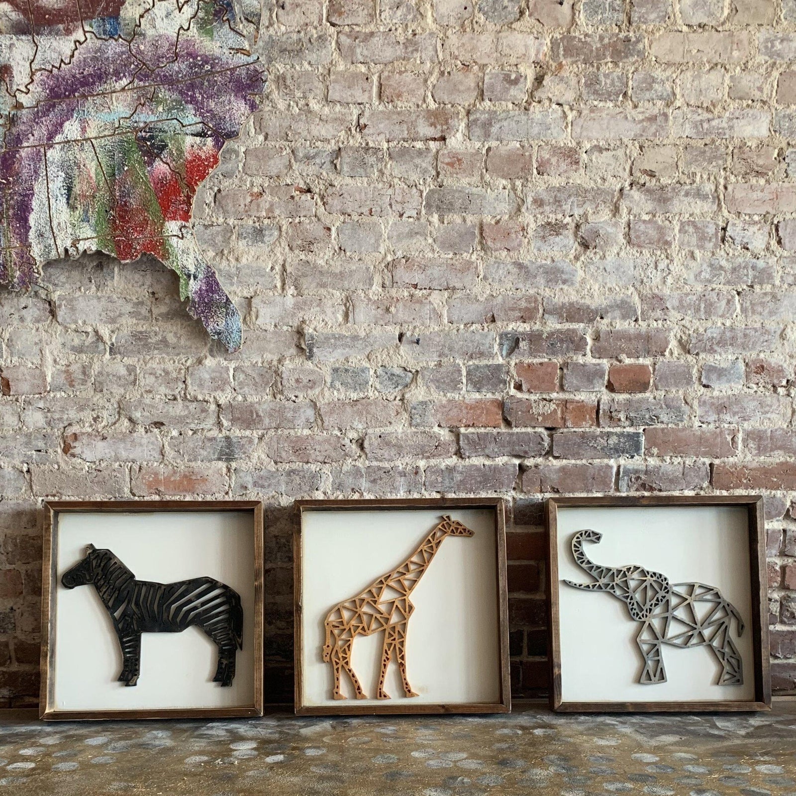 geometric zebra wall art  grace graffiti