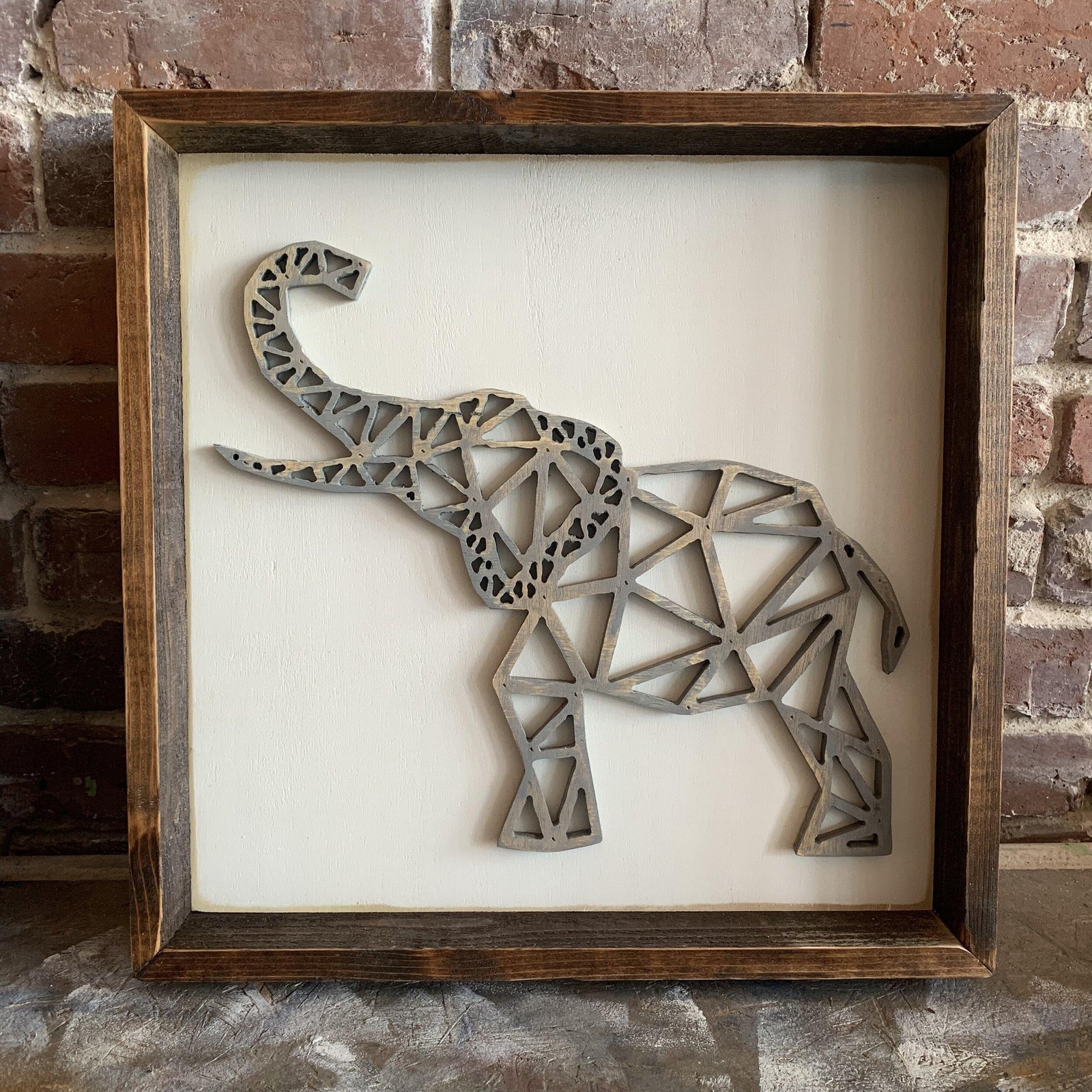 geometric elephant wall art grace graffiti