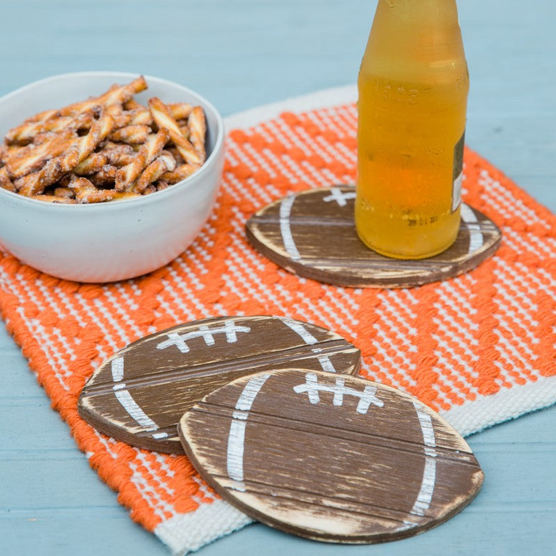 wooden football coasters | grace graffiti