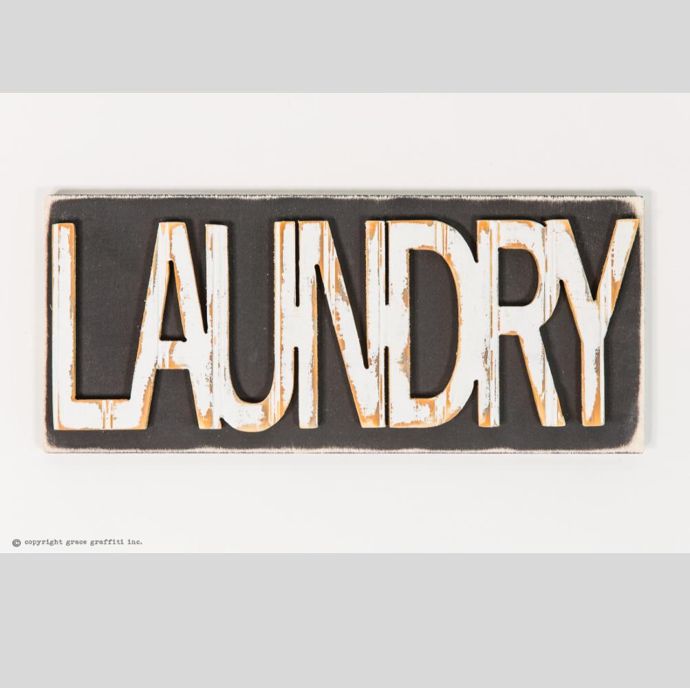 laundry room sign  grace graffiti
