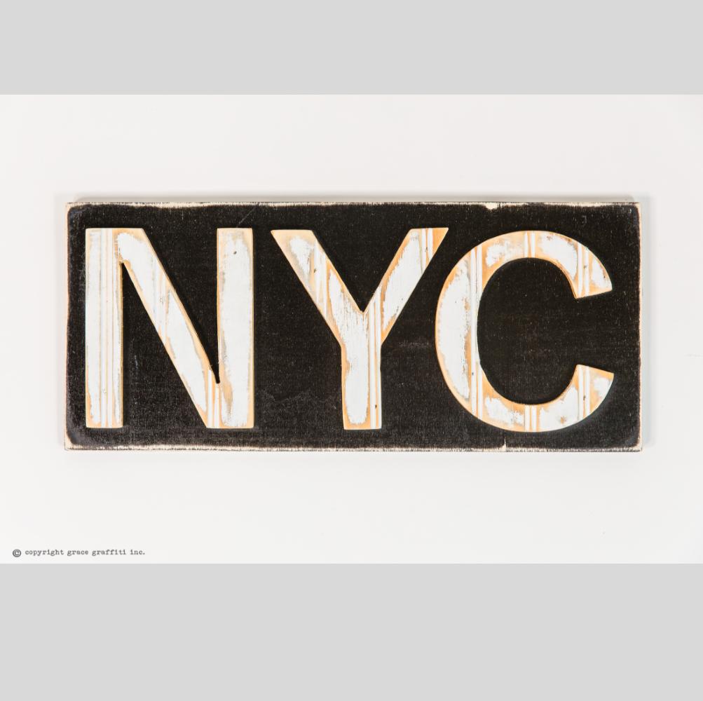 NYC word sign decor  grace graffiti